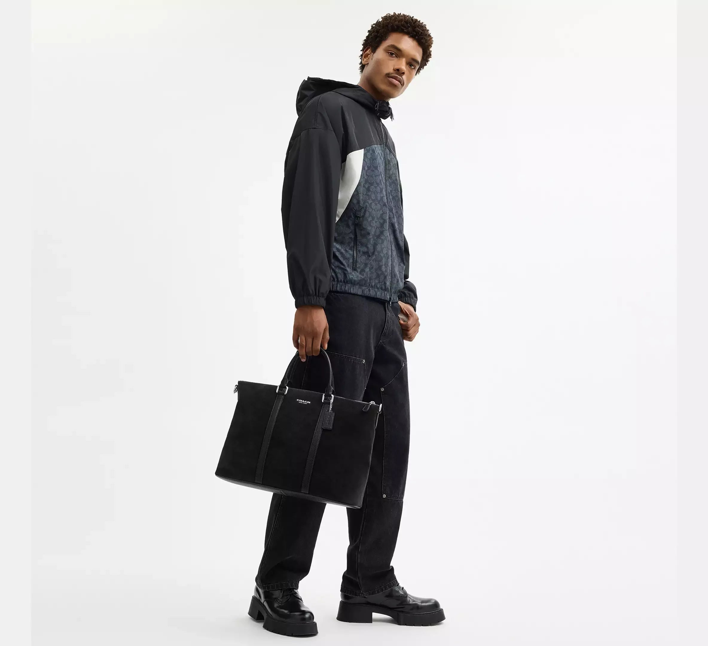Coach Work Bag – Silver/Black - Sneaker Türkiye