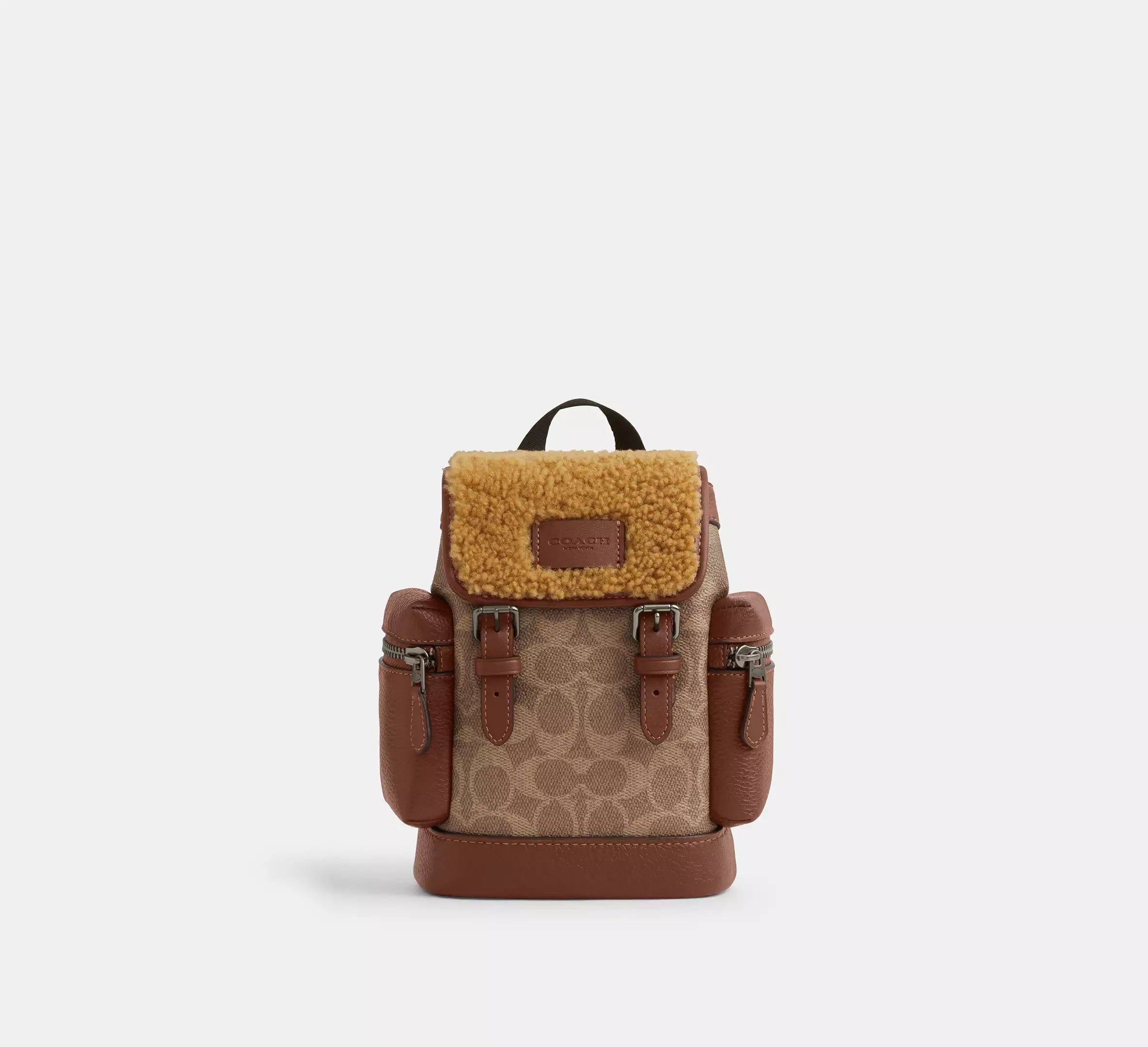 Coach Sprint Sling Pack In Signature – Gunmetal/Tan/Vintage Brown - Sneaker Türkiye