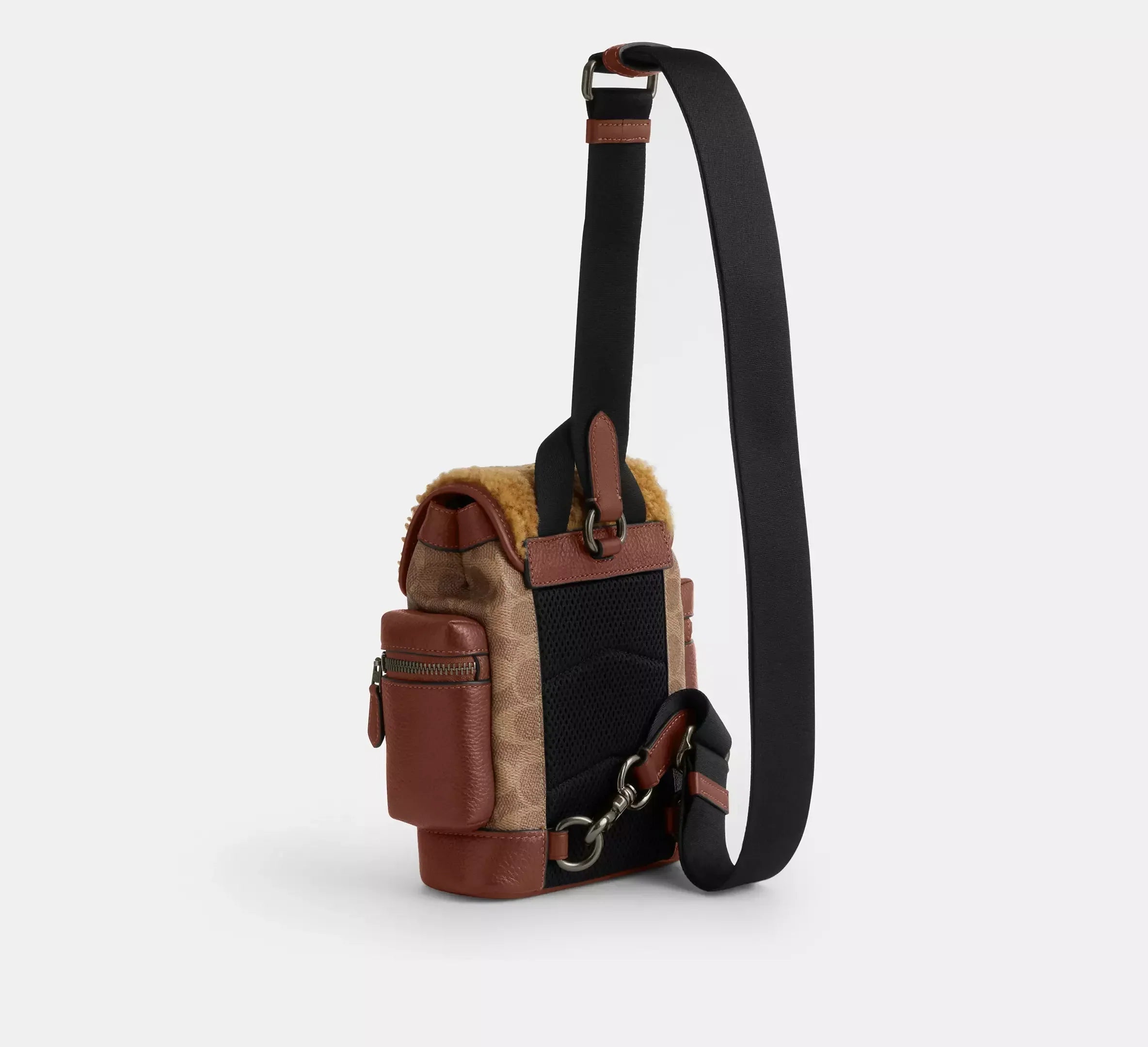 Coach Sprint Sling Pack In Signature – Gunmetal/Tan/Vintage Brown - Sneaker Türkiye
