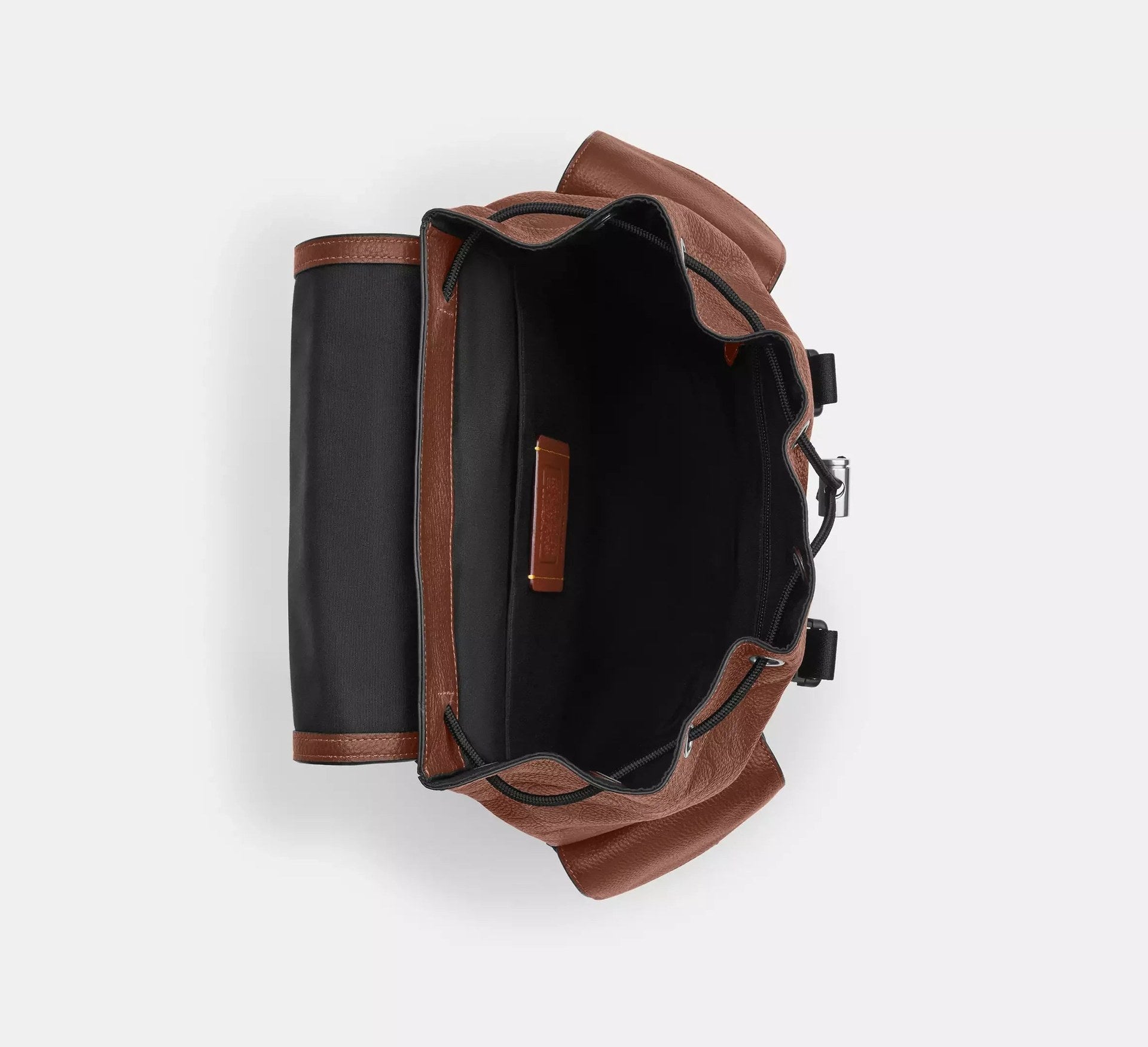 Coach Clark Backpack In Signature Leather – Silver/Vintage Brown - Sneaker Türkiye