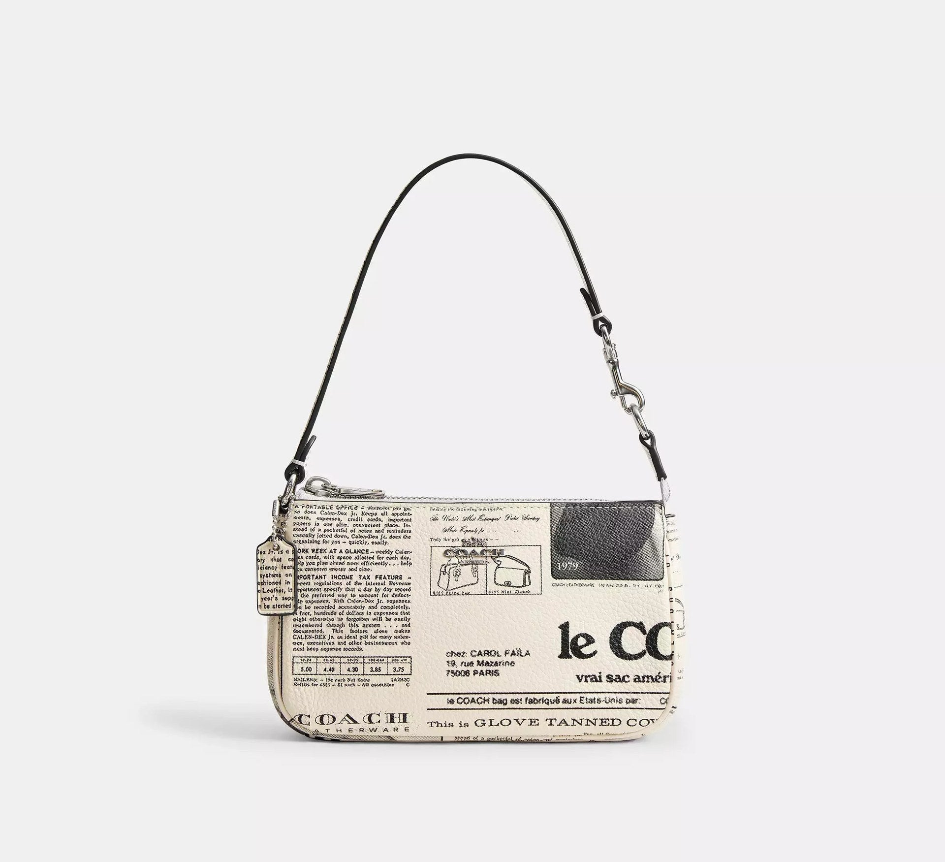 Coach Nolita 19 With Newspaper Print – Silver/Chalk Multi - Sneaker Türkiye