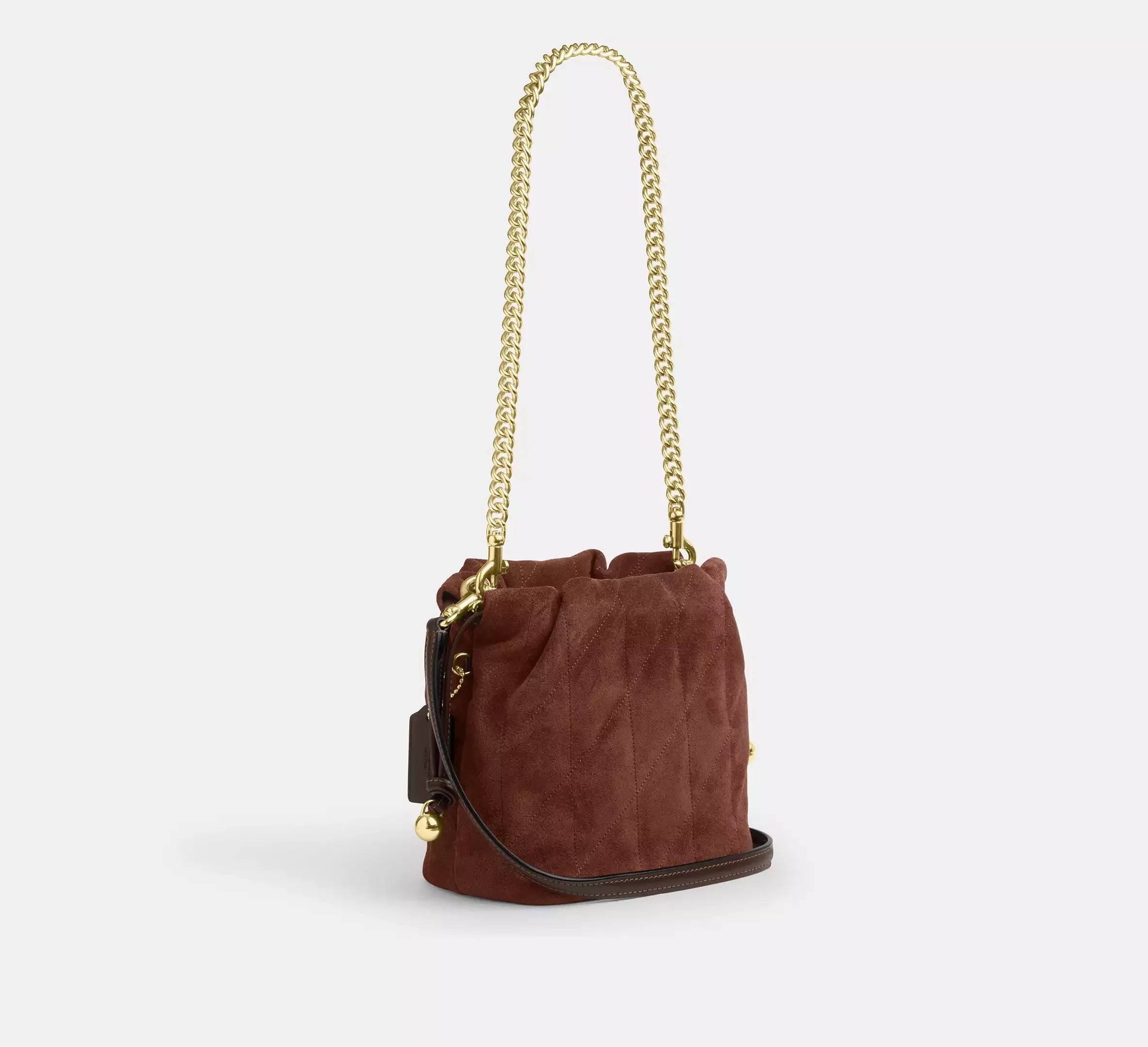 Coach Faye Mini Drawstring Bag With Quilting – Gold - Sneaker Türkiye