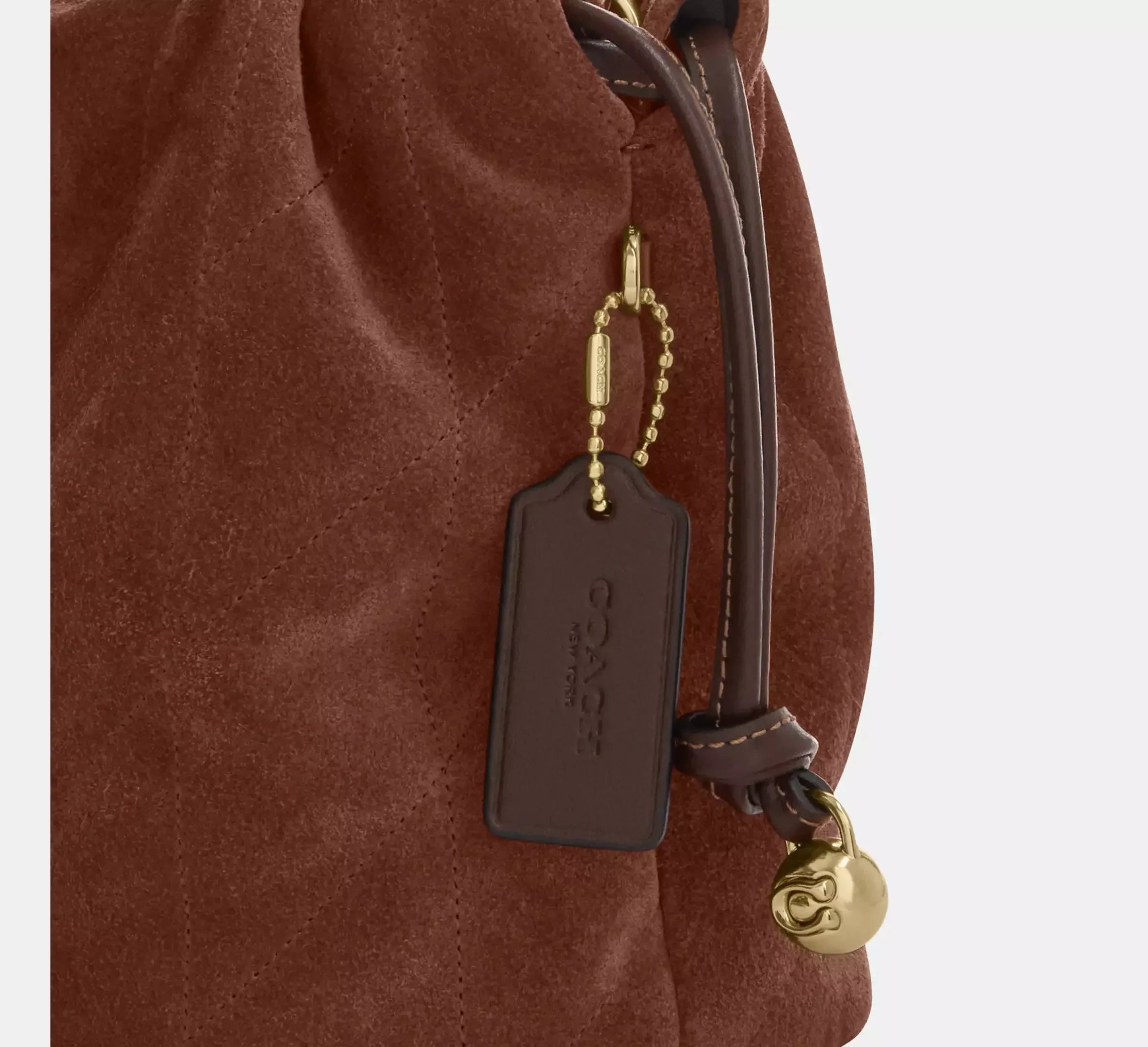 Coach Faye Mini Drawstring Bag With Quilting – Gold - Sneaker Türkiye