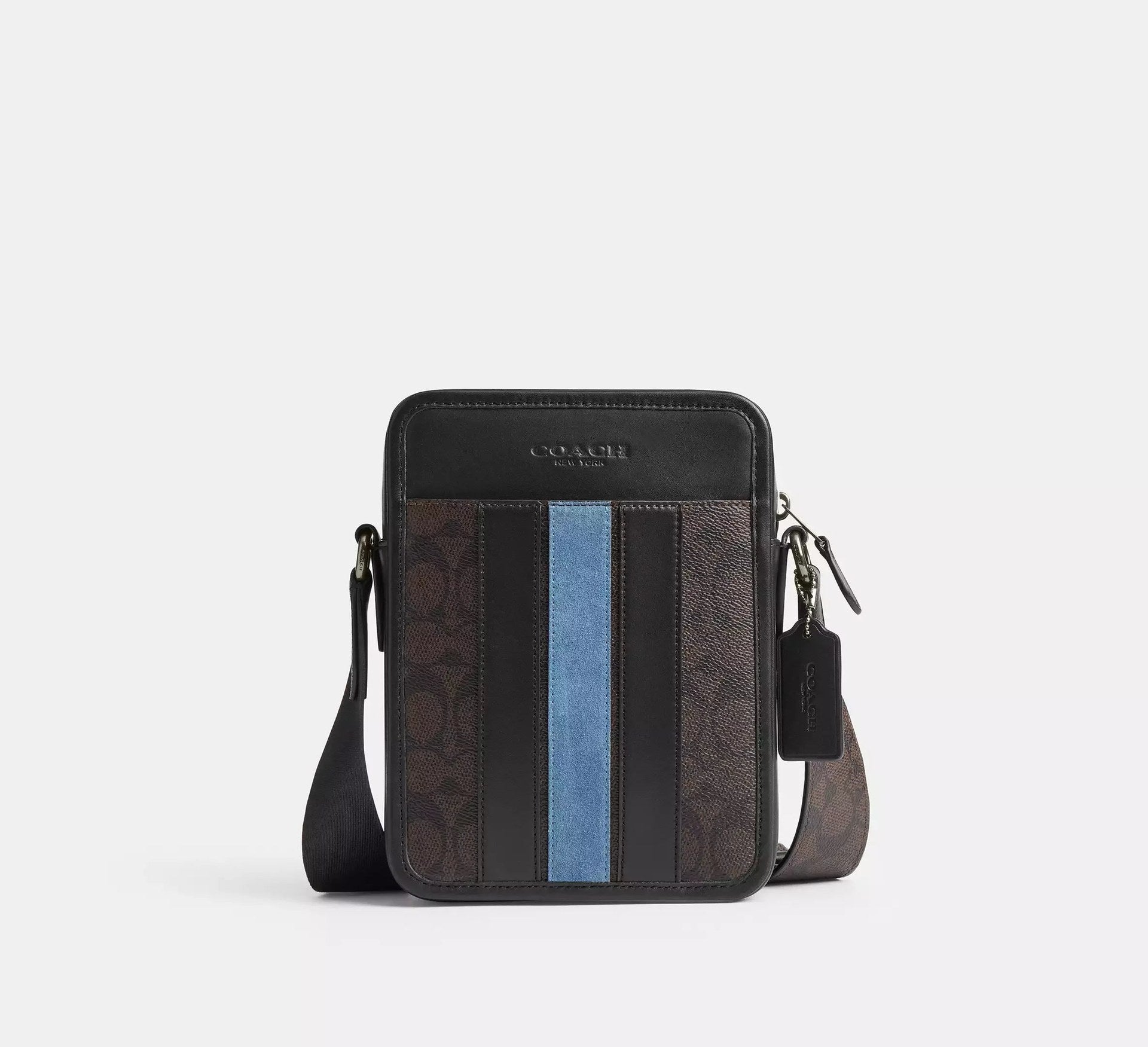 Coach Sullivan Crossbody Bag In Signature Canvas With Varsity Stripe – Gunmetal - Sneaker Türkiye