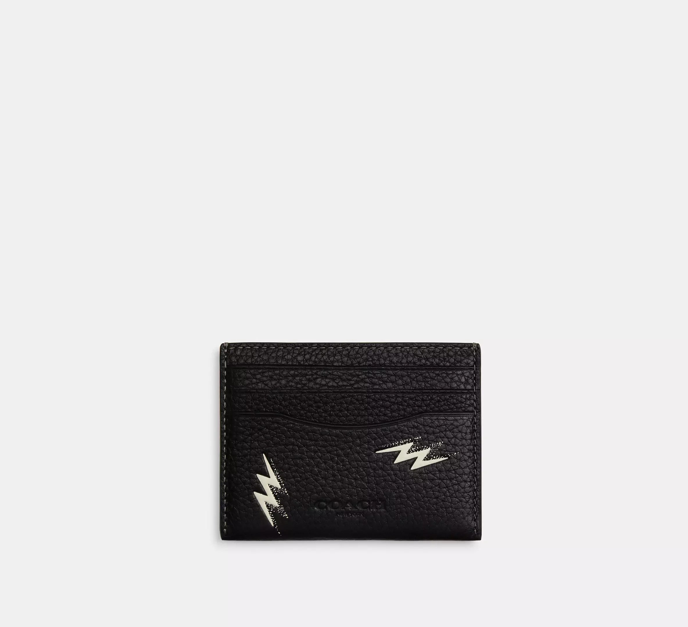 Coach Slim Id Card Case With Lightning Bolt Print – Black - Sneaker Türkiye