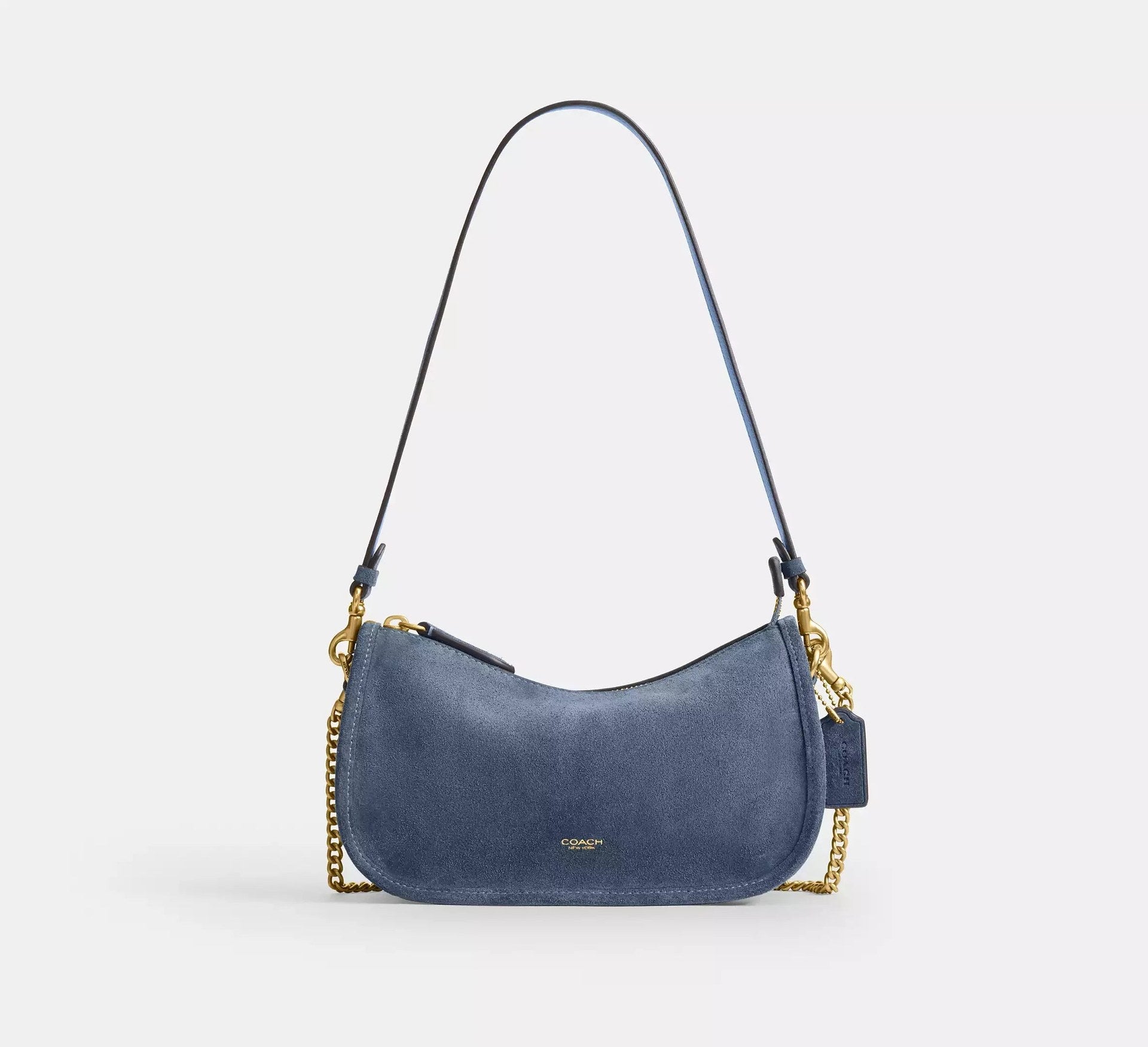 Coach Waverly Bag – Suede/Brass/Light Denim - Sneaker Türkiye