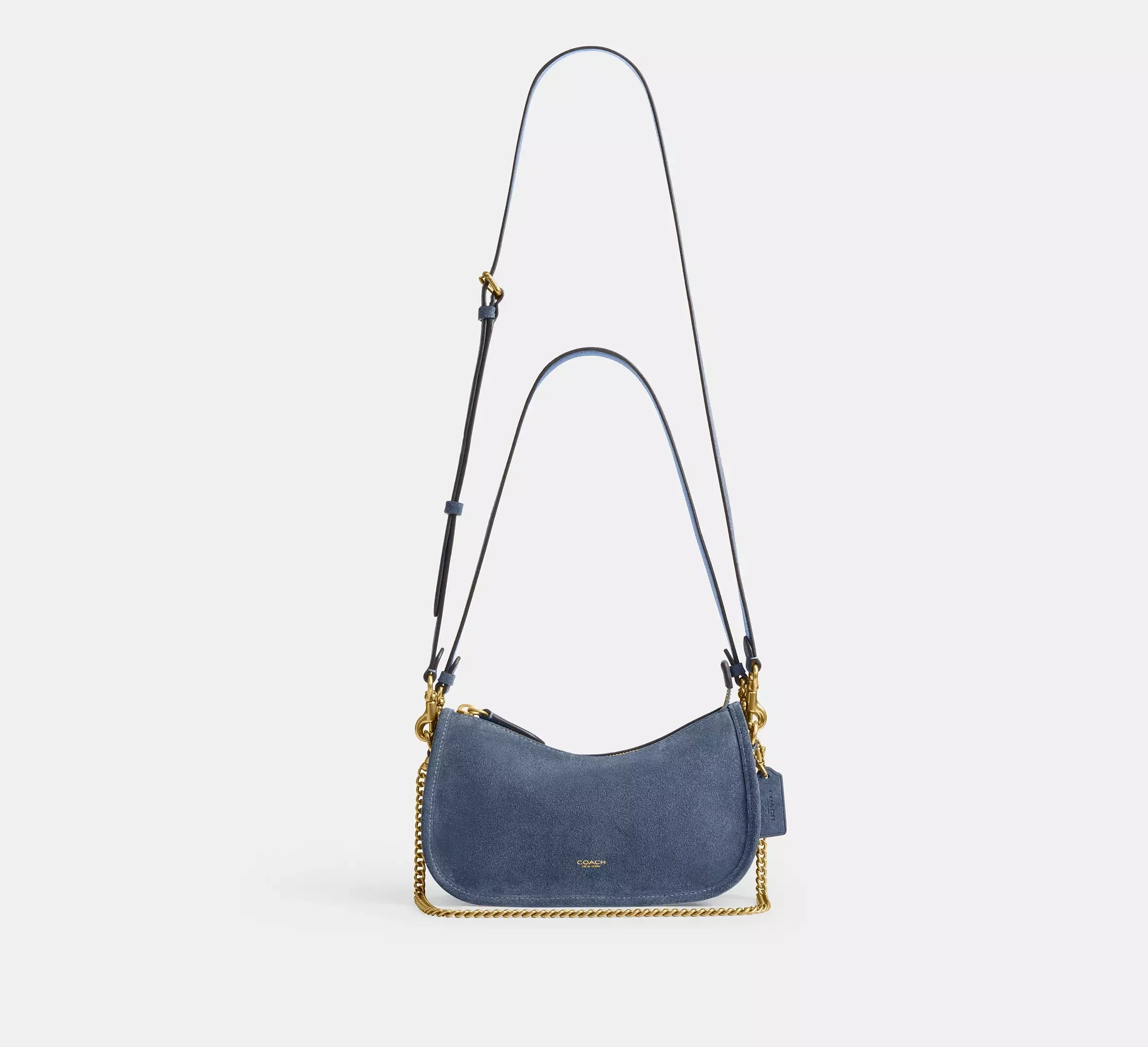 Coach Waverly Bag – Suede/Brass/Light Denim - Sneaker Türkiye