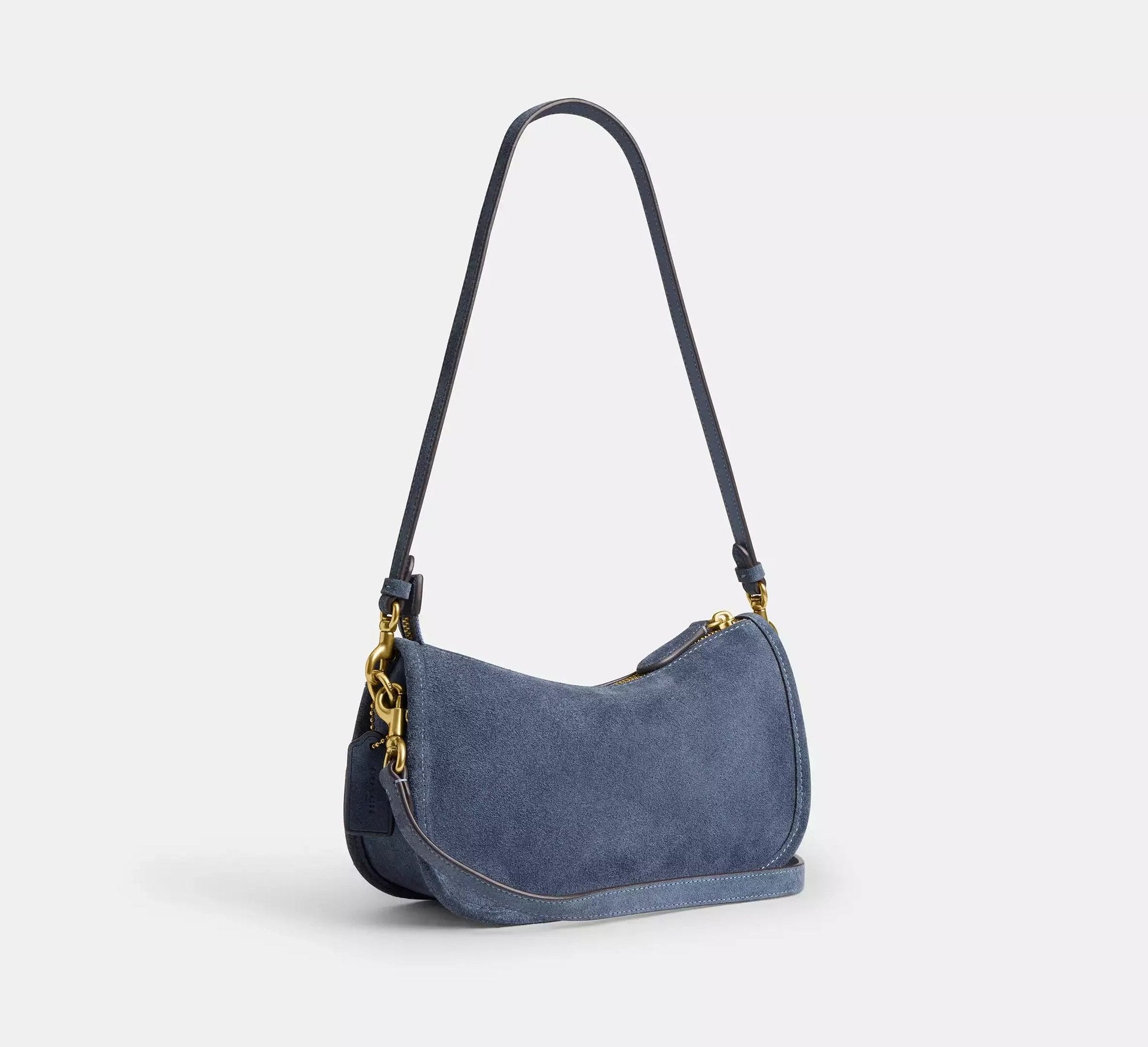 Coach Waverly Bag – Suede/Brass/Light Denim - Sneaker Türkiye