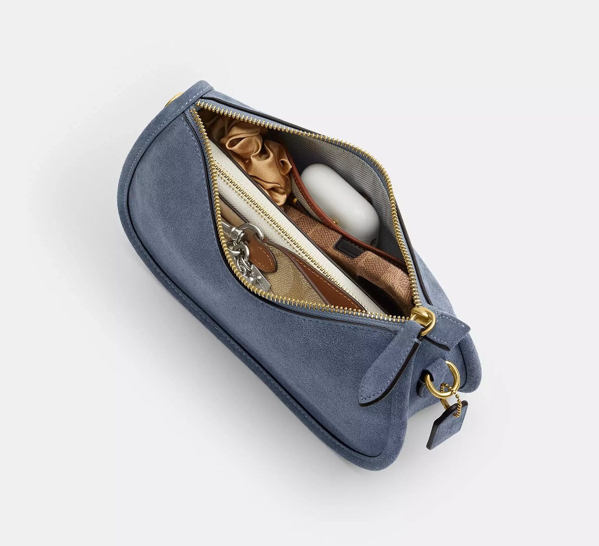 Coach Waverly Bag – Suede/Brass/Light Denim - Sneaker Türkiye
