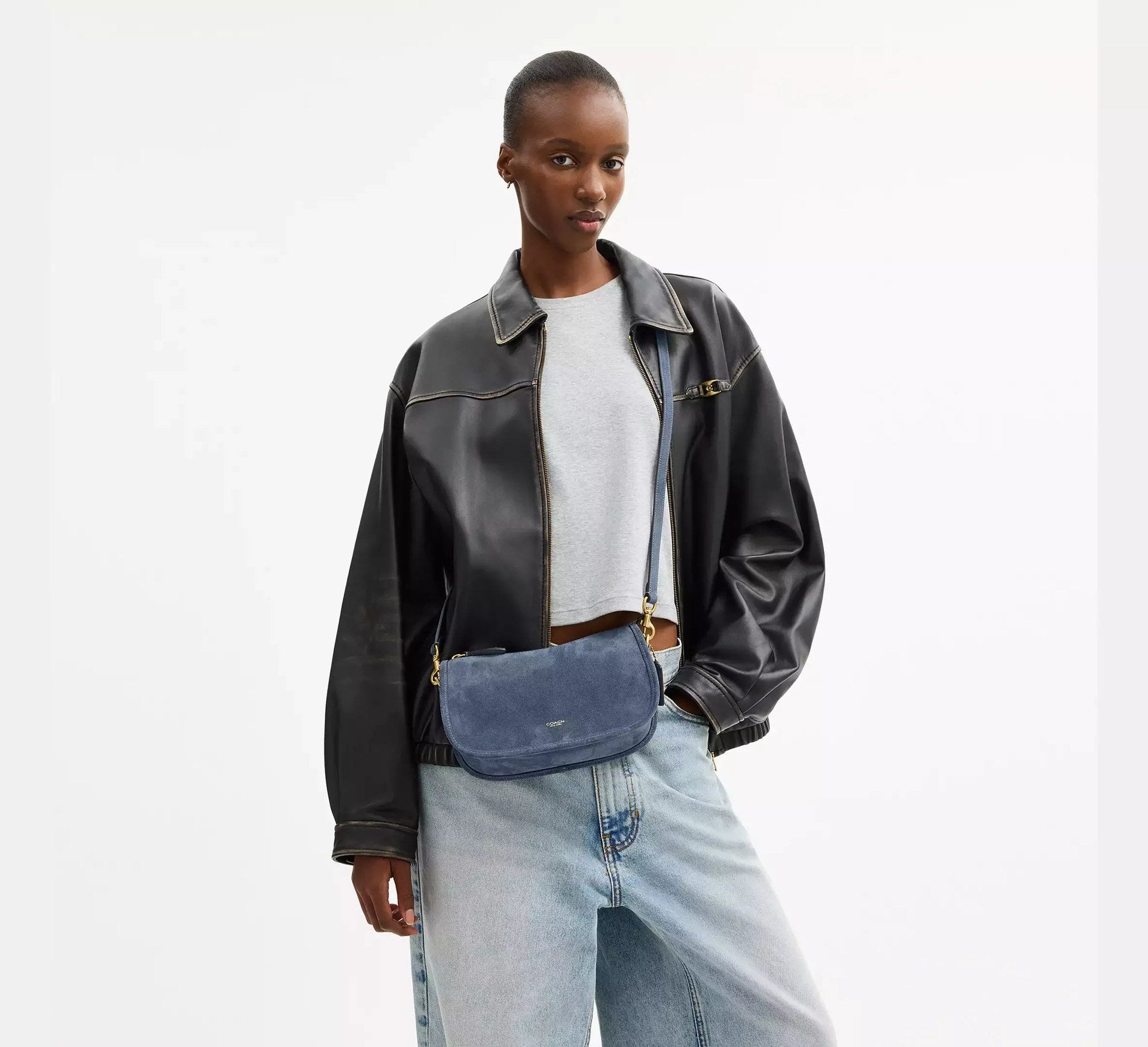 Coach Waverly Bag – Suede/Brass/Light Denim - Sneaker Türkiye