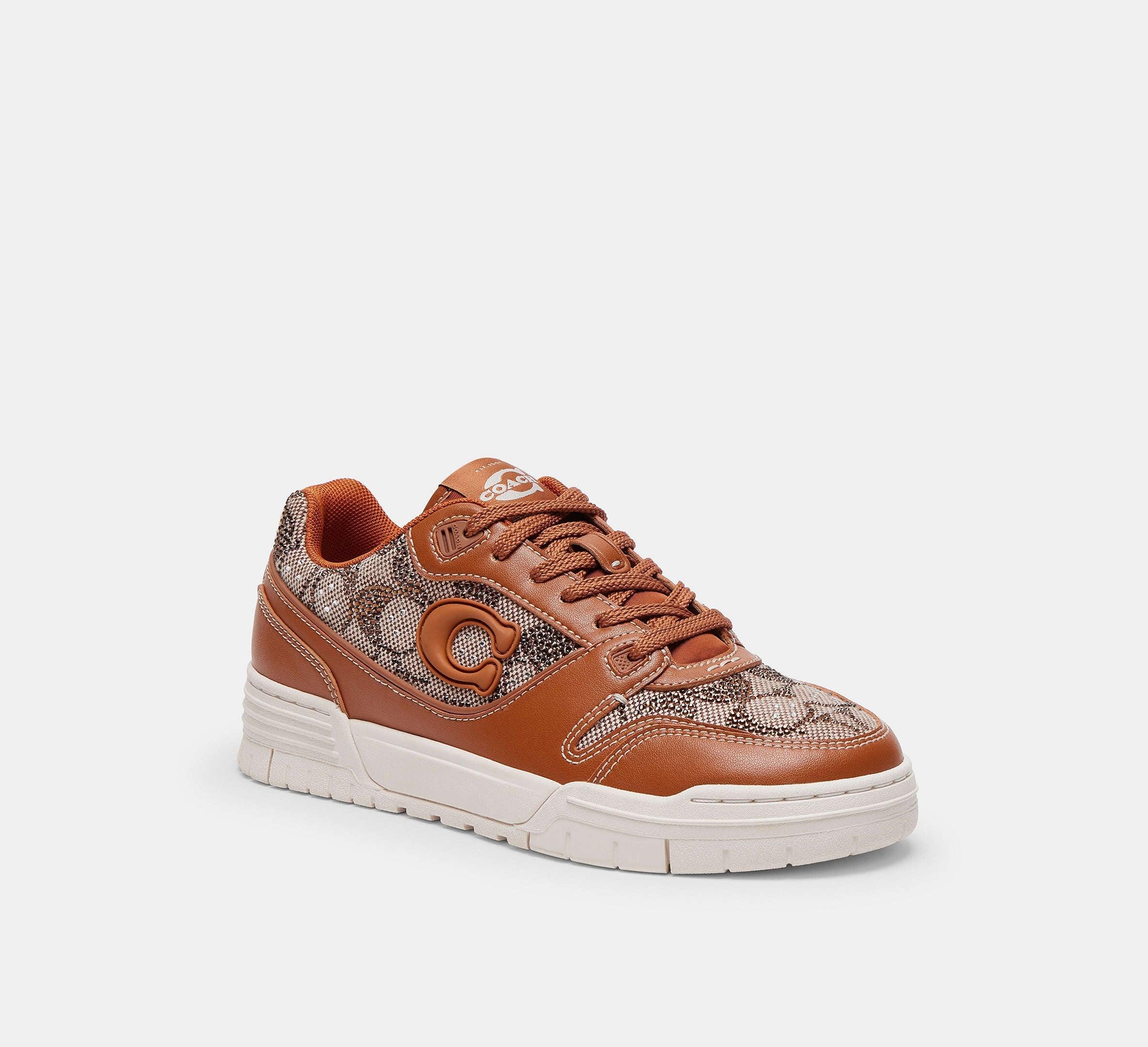 Coach Women’s Soho Sneaker In Crystal Signature Jacquard – Cocoa/Burnished Amber - Sneaker Türkiye