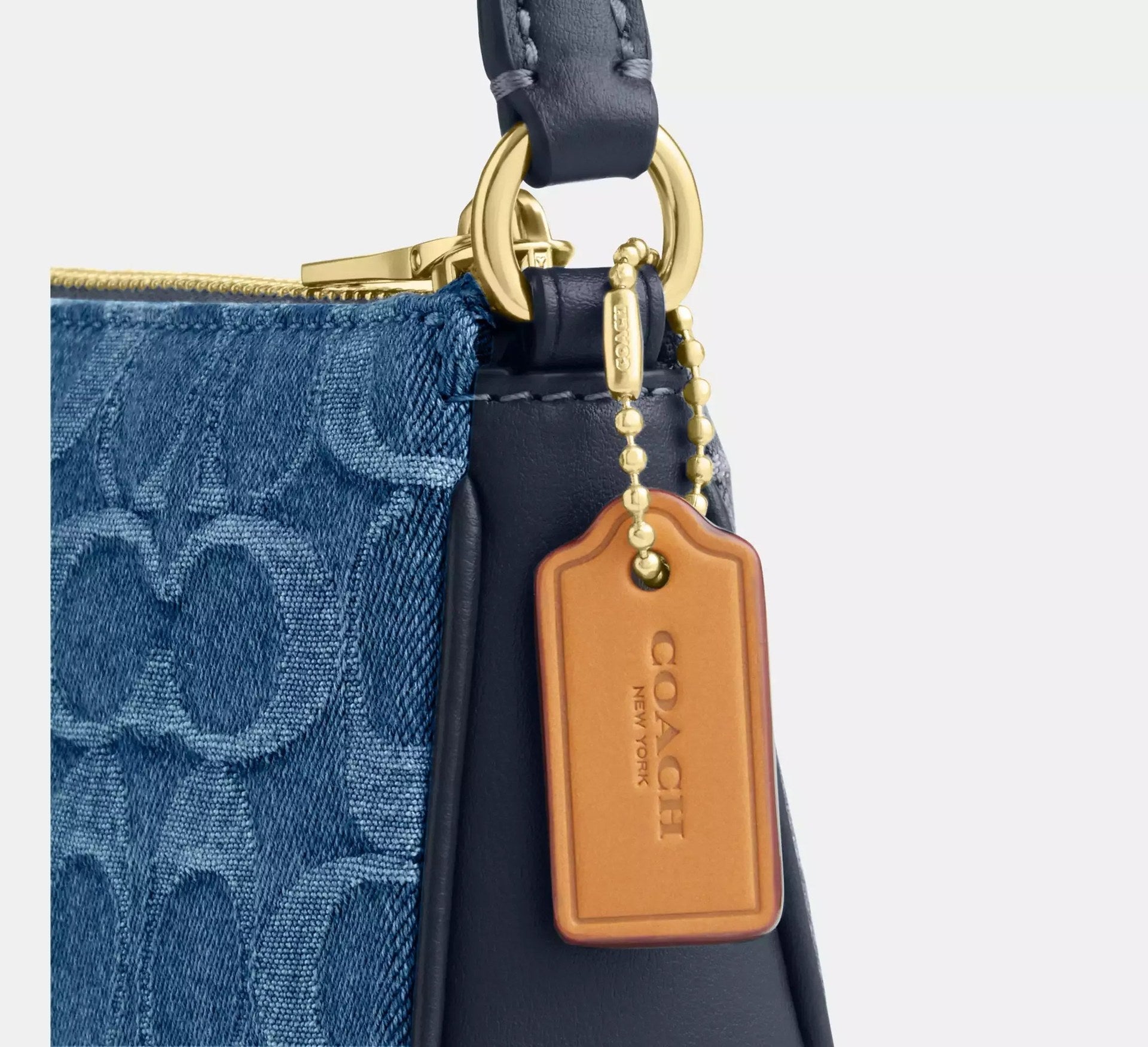 Coach Nolita 19 In Signature Denim – Gold/Indigo - Sneaker Türkiye
