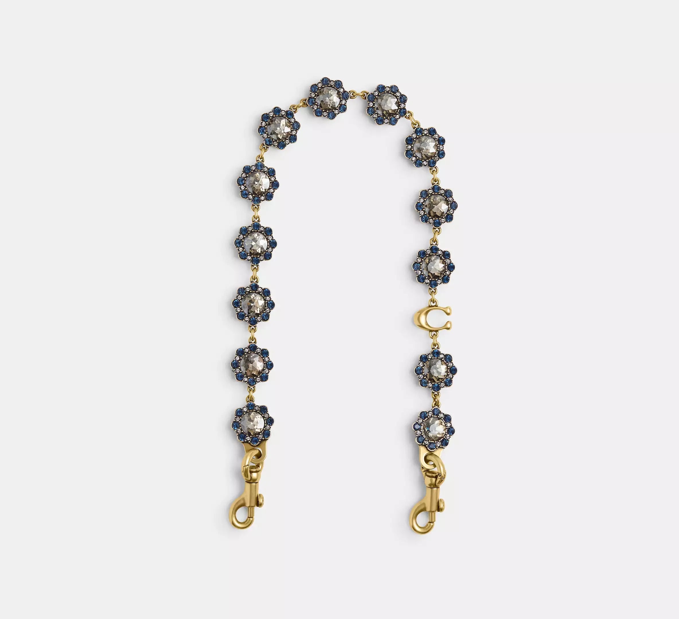 Coach Short Jewelry Chain Strap – Brass/Blue Multi - Sneaker Türkiye