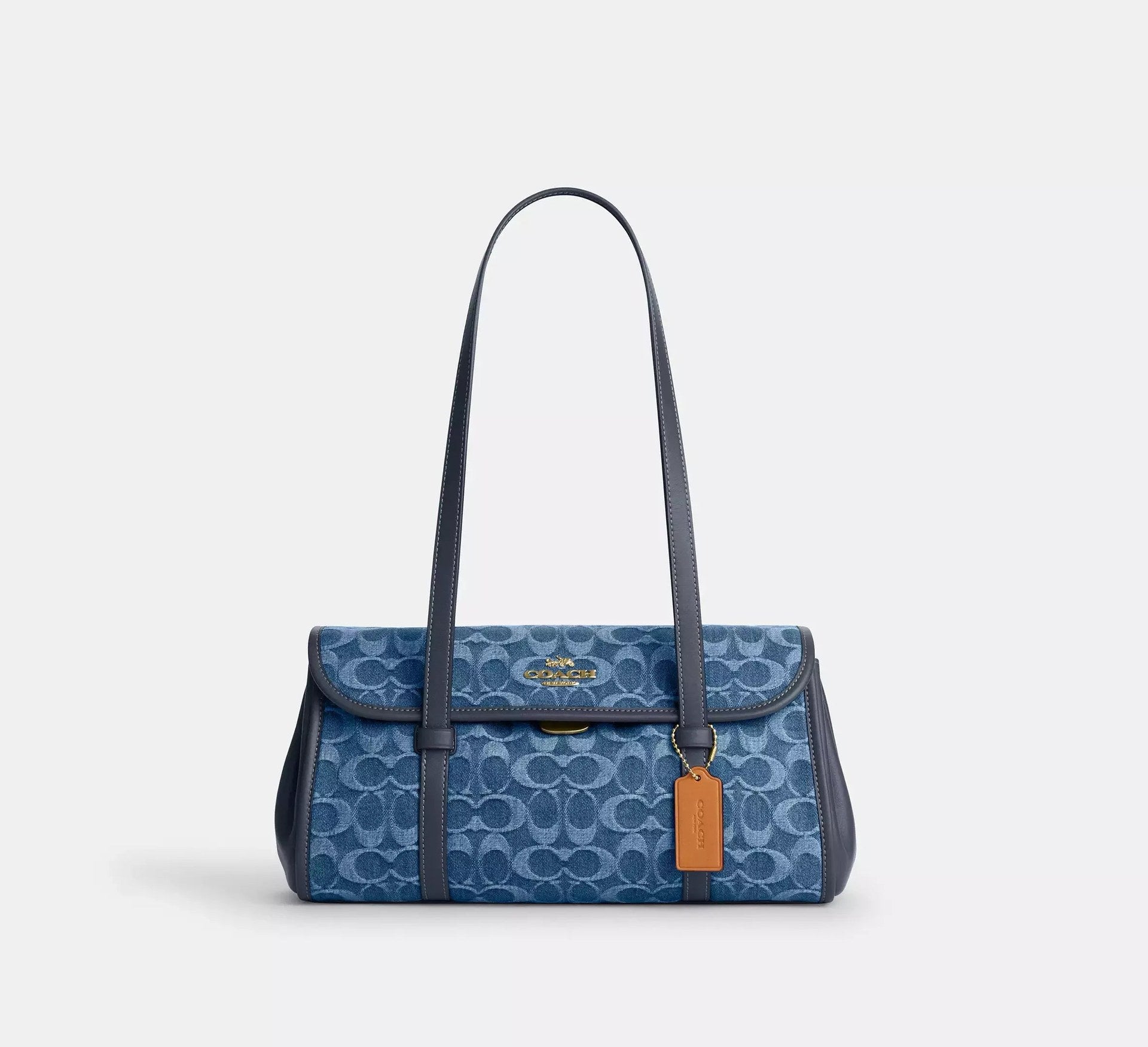 Coach Bridget Flap Shoulder Bag In Signature Denim – Gold/Indigo - Sneaker Türkiye