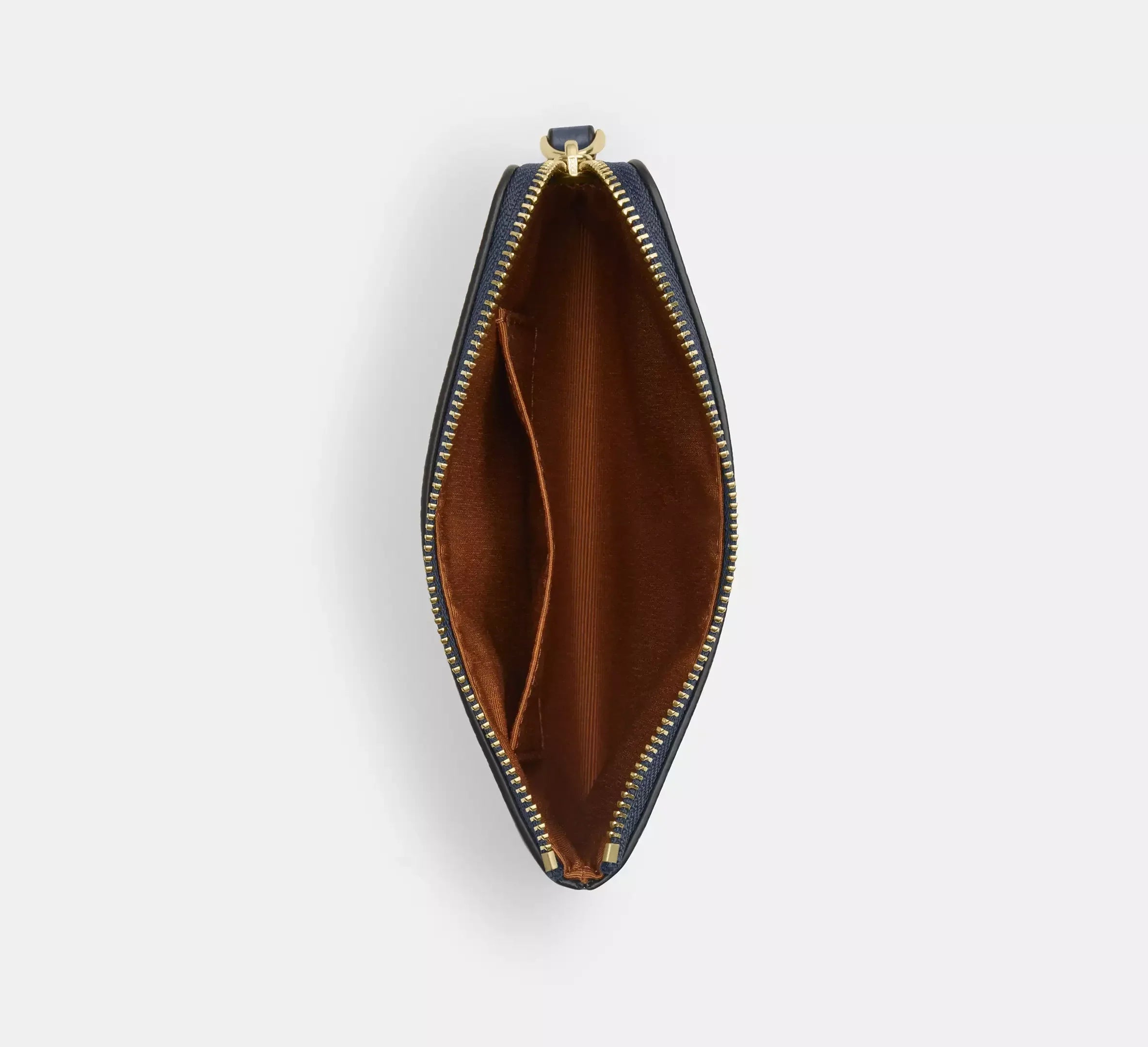 Coach Corner Zip Wristlet – Gold/Dark Denim - Sneaker Türkiye