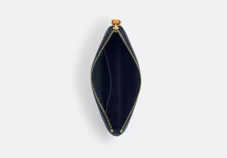 Coach Corner Zip Wristlet In Signature Denim – Gold/Indigo Multi - Sneaker Türkiye
