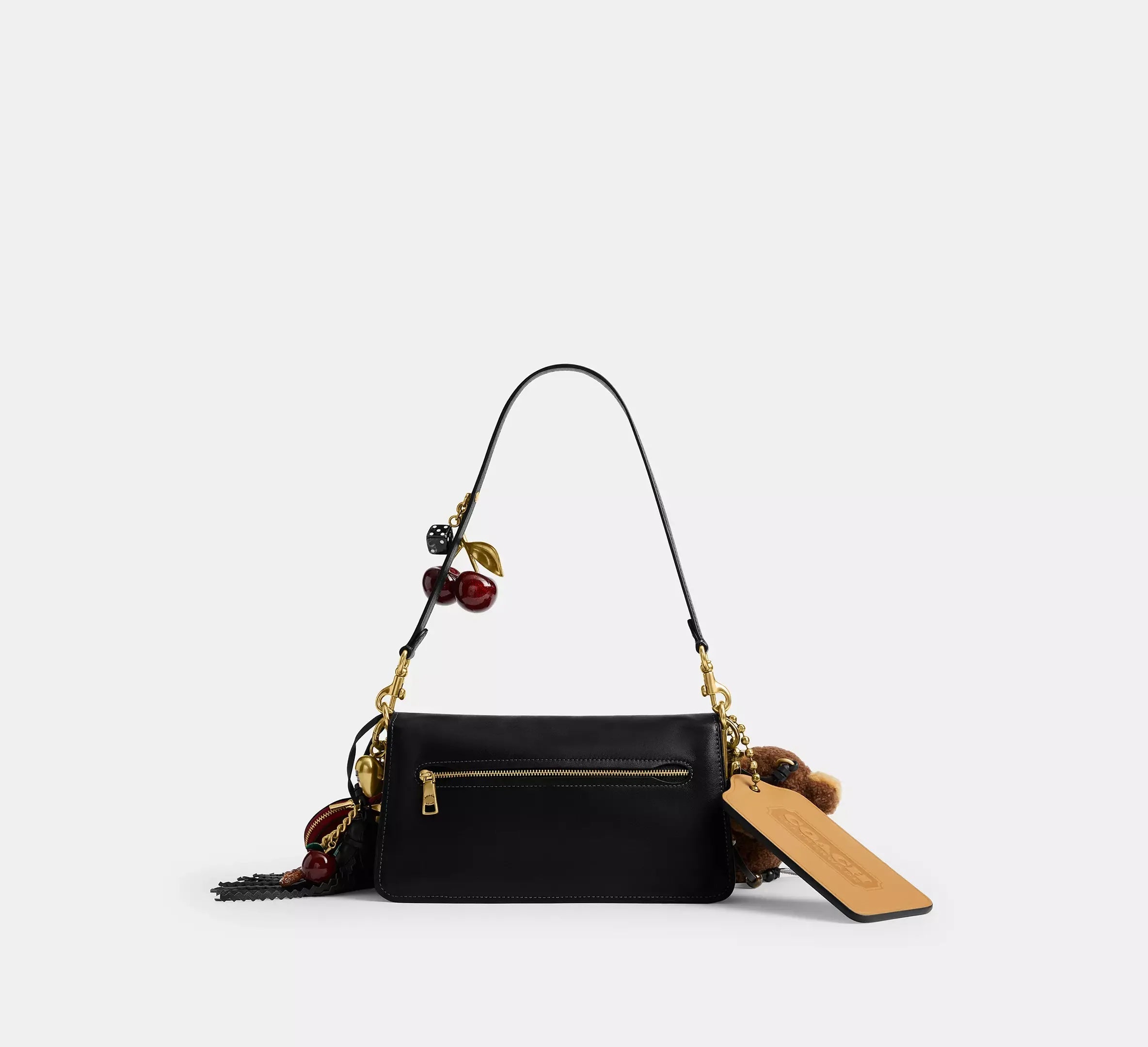 Coach Tabby Shoulder Bag 26 With Charms – Novelty Leather/Brass/Black Multi - Sneaker Türkiye