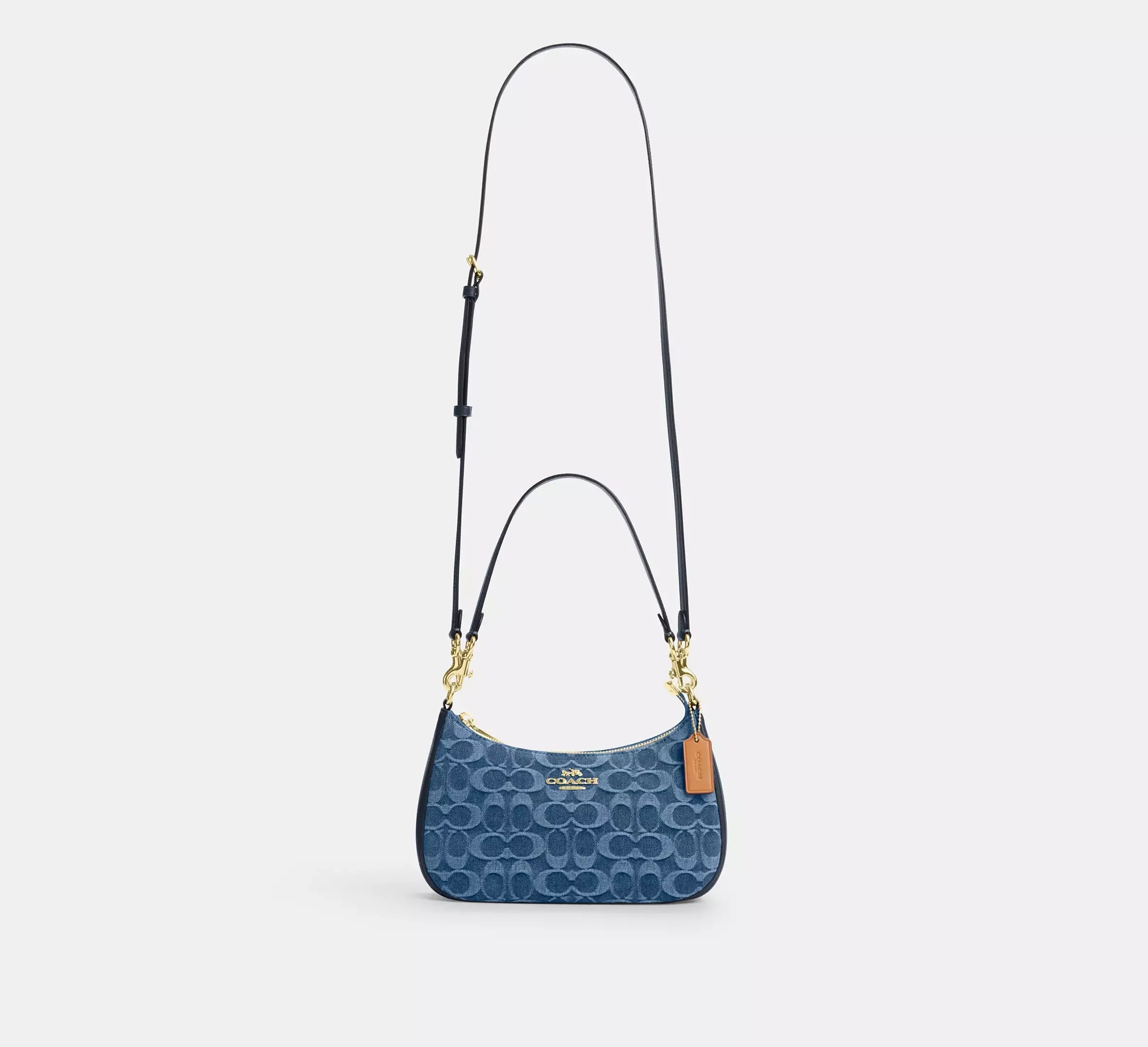 Coach Teri Shoulder Bag In Signature Denim – Gold/Indigo - Sneaker Türkiye