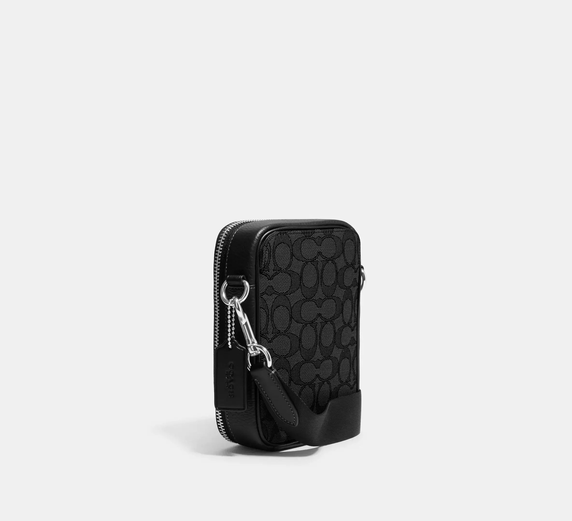 Coach Stanton Crossbody Bag In Signature Jacquard – Silver/Charcoal/Black - Sneaker Türkiye