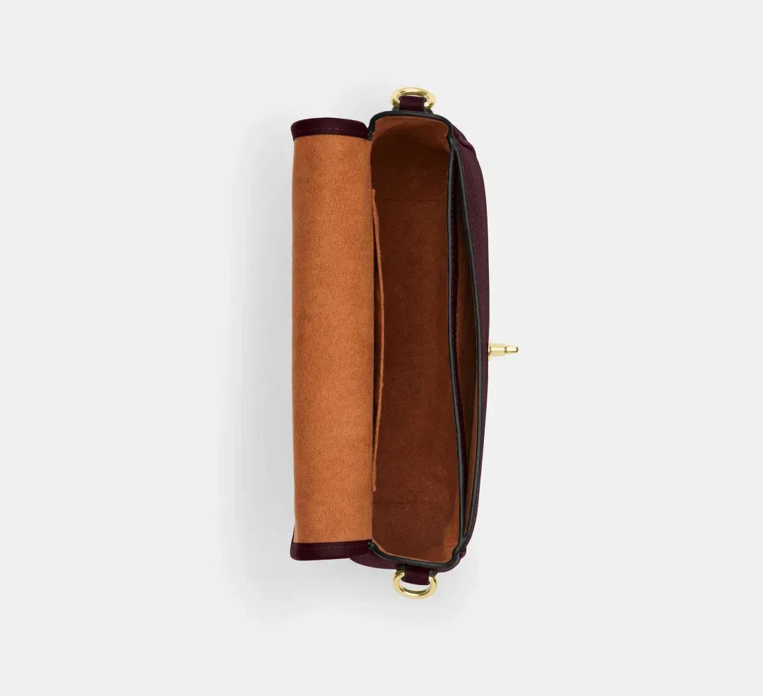 Coach Hadley Shoulder Bag – Gold/Dark Wine - Sneaker Türkiye