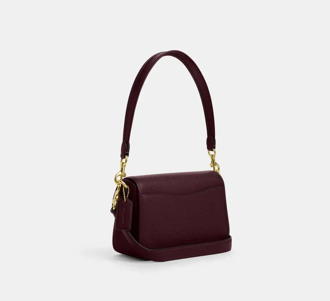 Coach Hadley Shoulder Bag – Gold/Dark Wine - Sneaker Türkiye