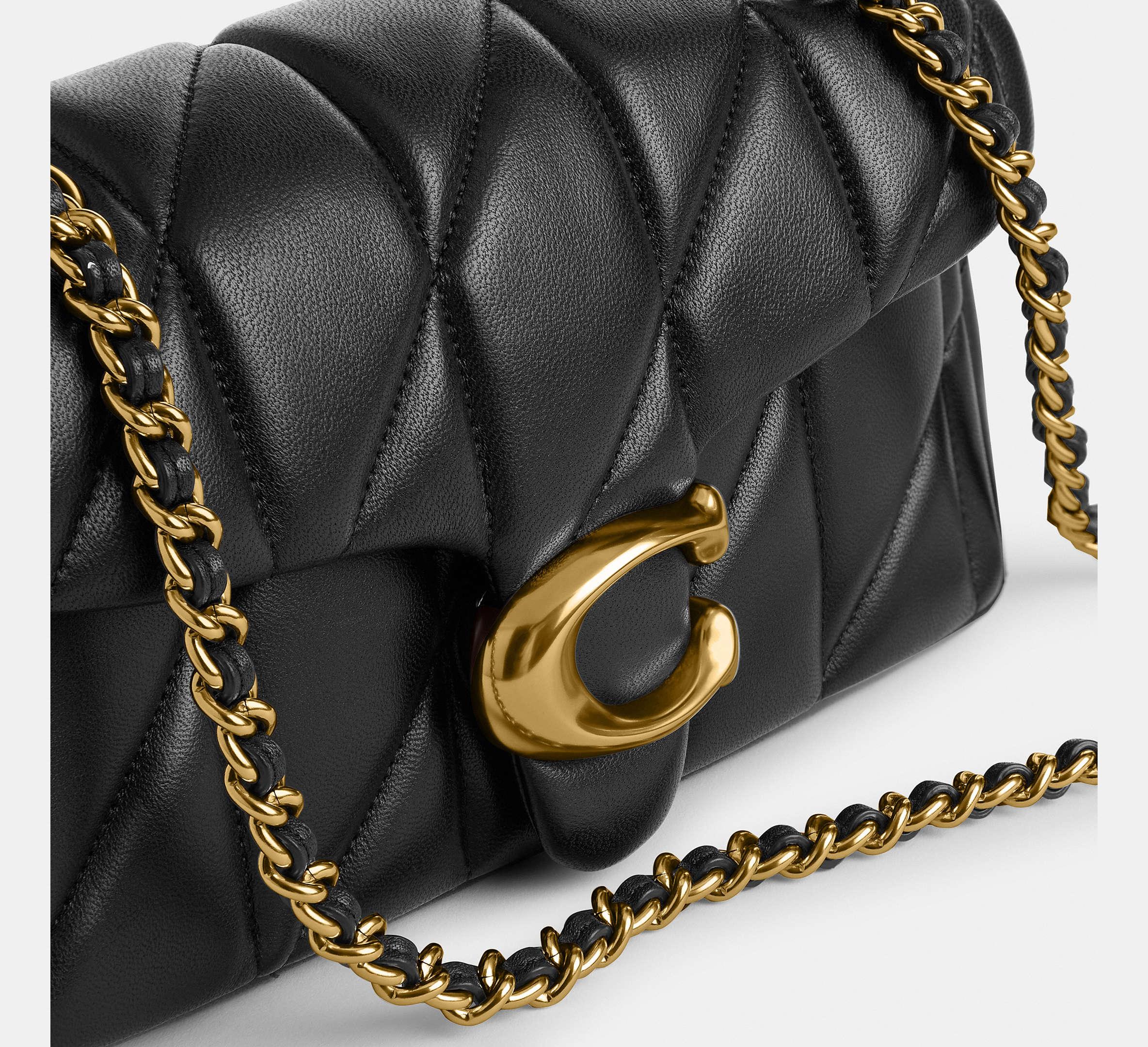 Coach Tabby Shoulder Bag 20 With Pillow Quilting – Brass/Black - Sneaker Türkiye