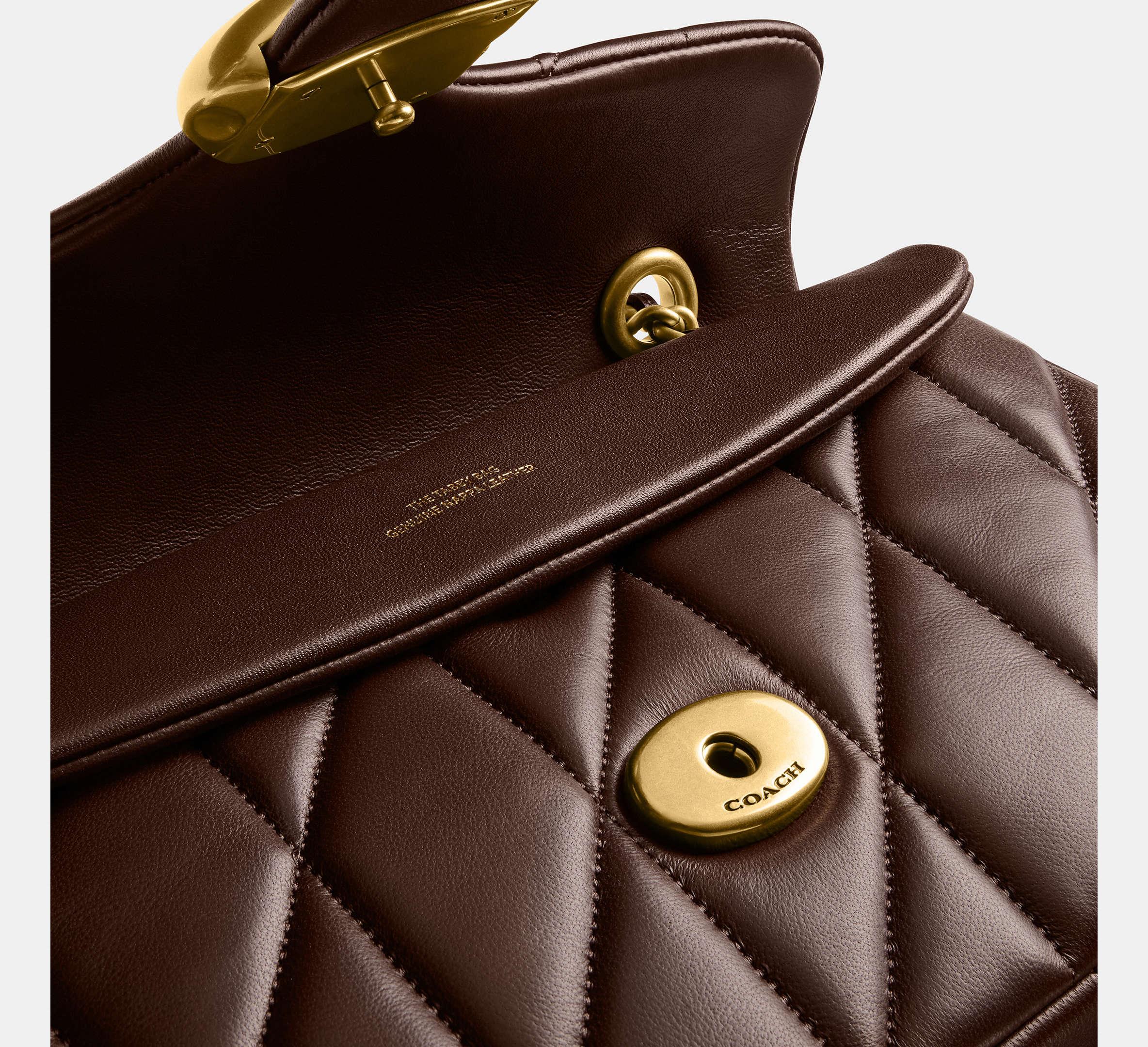 Coach Tabby Shoulder Bag 26 With Quilting Brass/Maple - Sneaker Türkiye