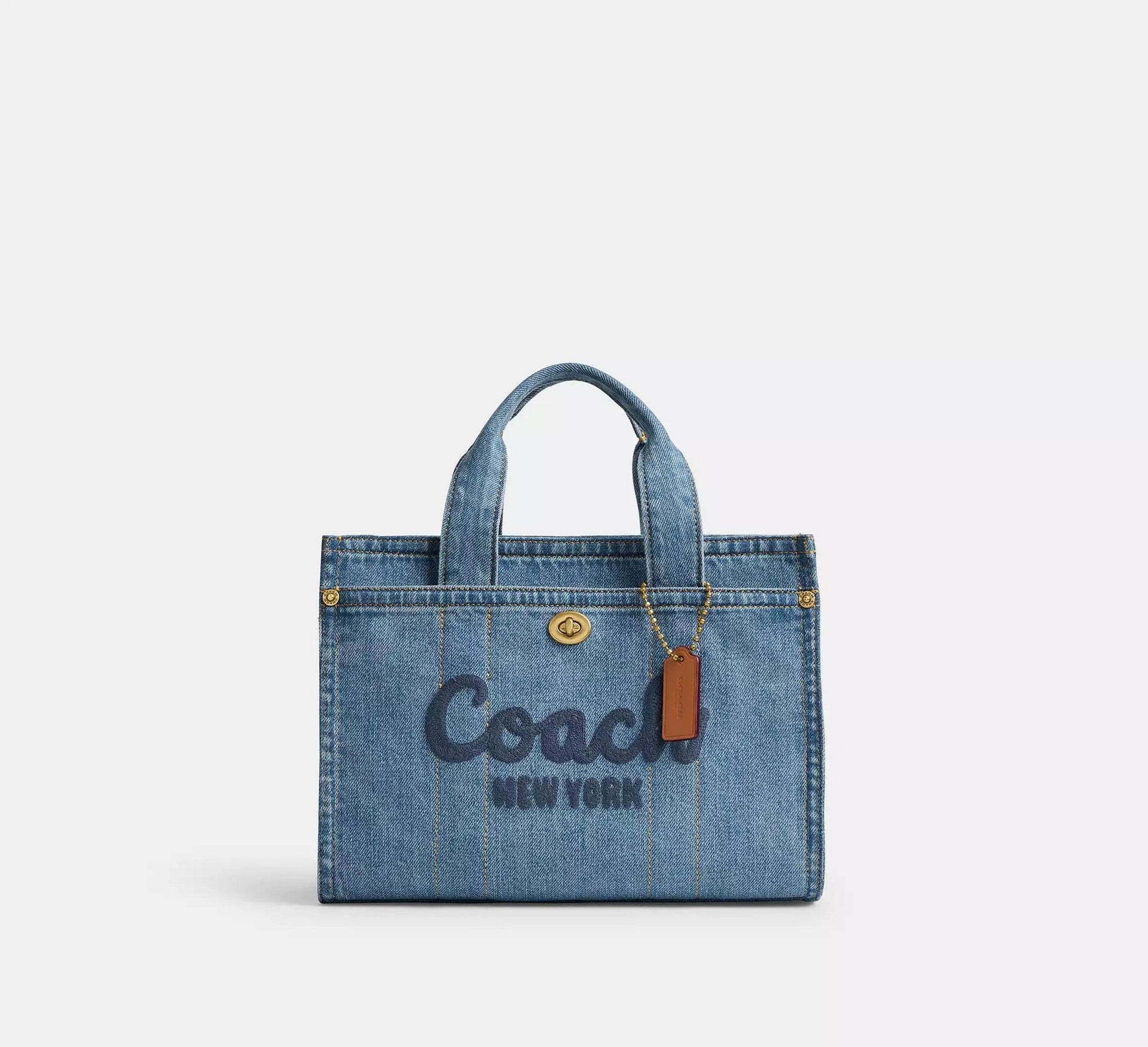 Coach Cargo Tote Bag 26 – Brass/Indigo - Sneaker Türkiye