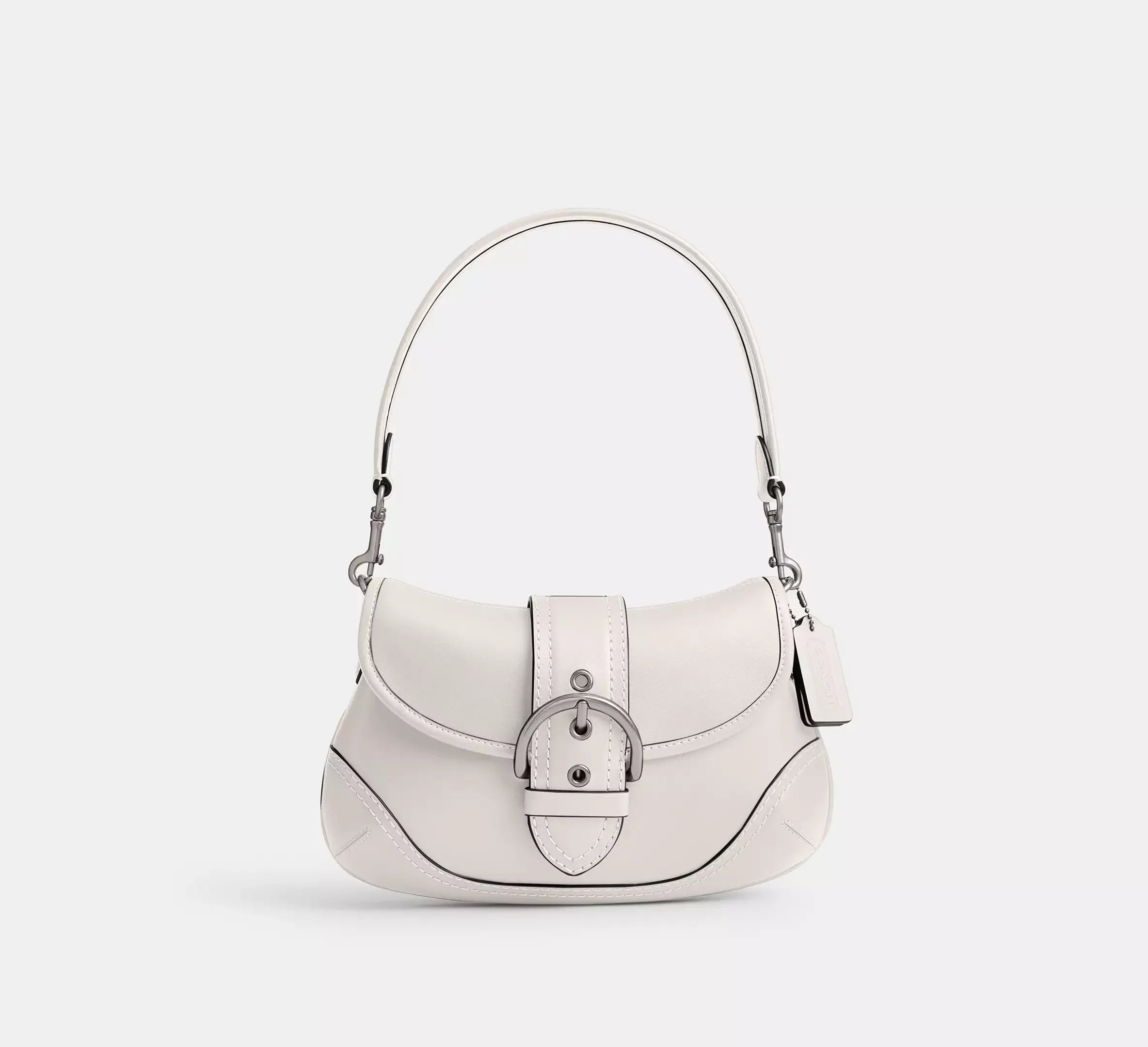 Coach Soho Flap Bag In Regenerative Leather SEZON – Silver/Chalk - Sneaker Türkiye