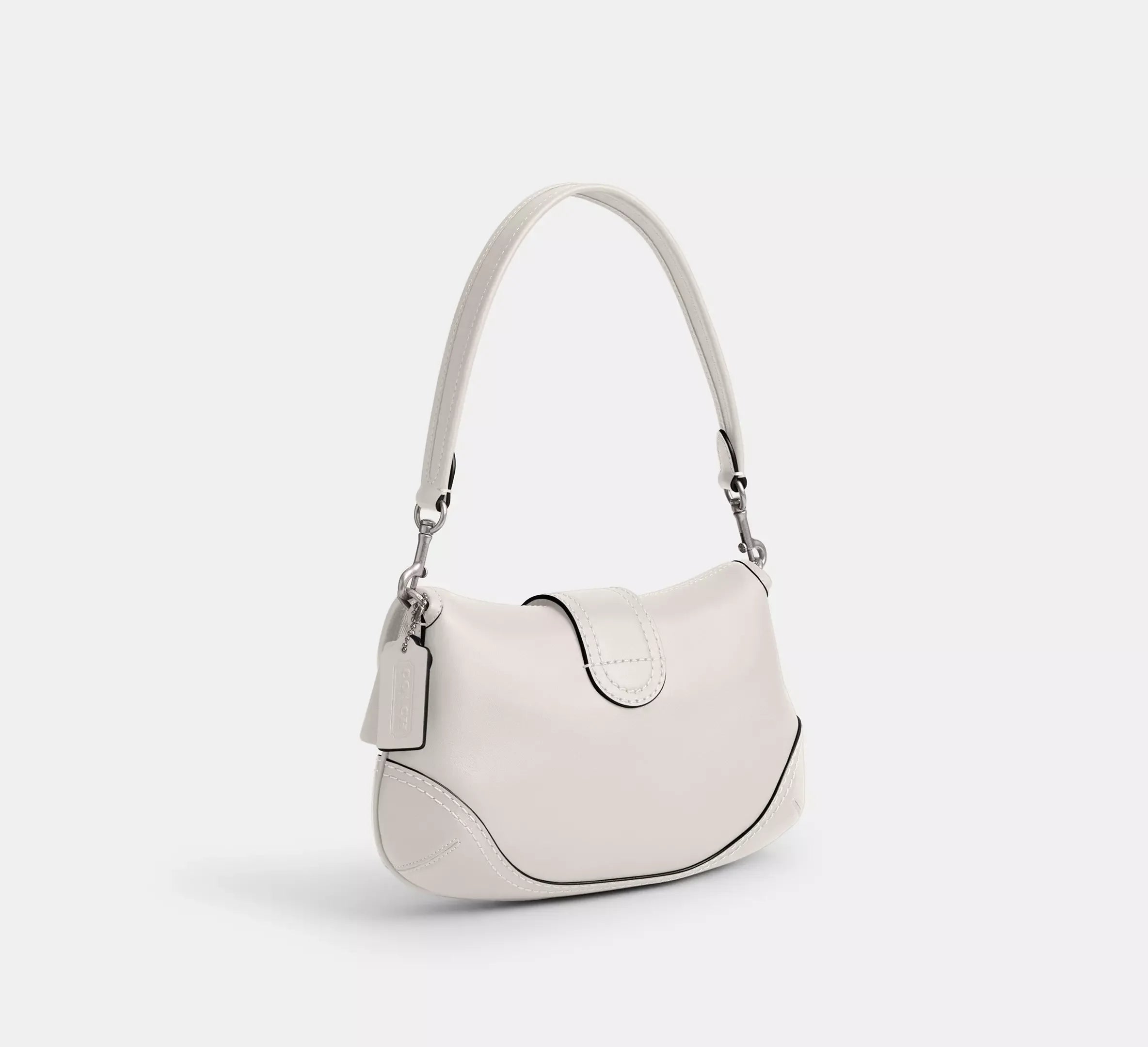 Coach Soho Flap Bag In Regenerative Leather SEZON – Silver/Chalk - Sneaker Türkiye