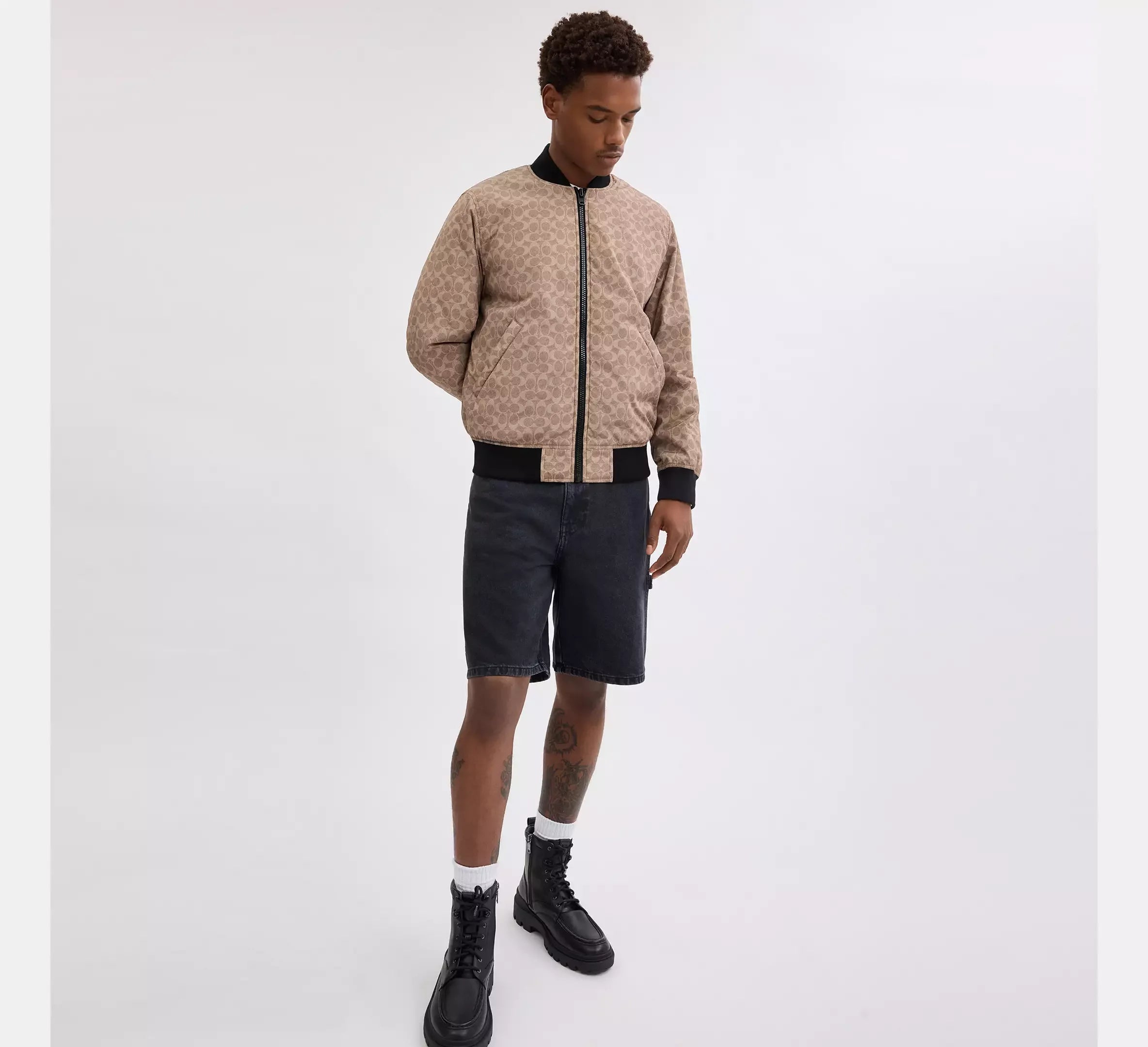 Coach Reversible Ma-1 Jacket In Recycled – Black / Khaki Sig - Sneaker Türkiye