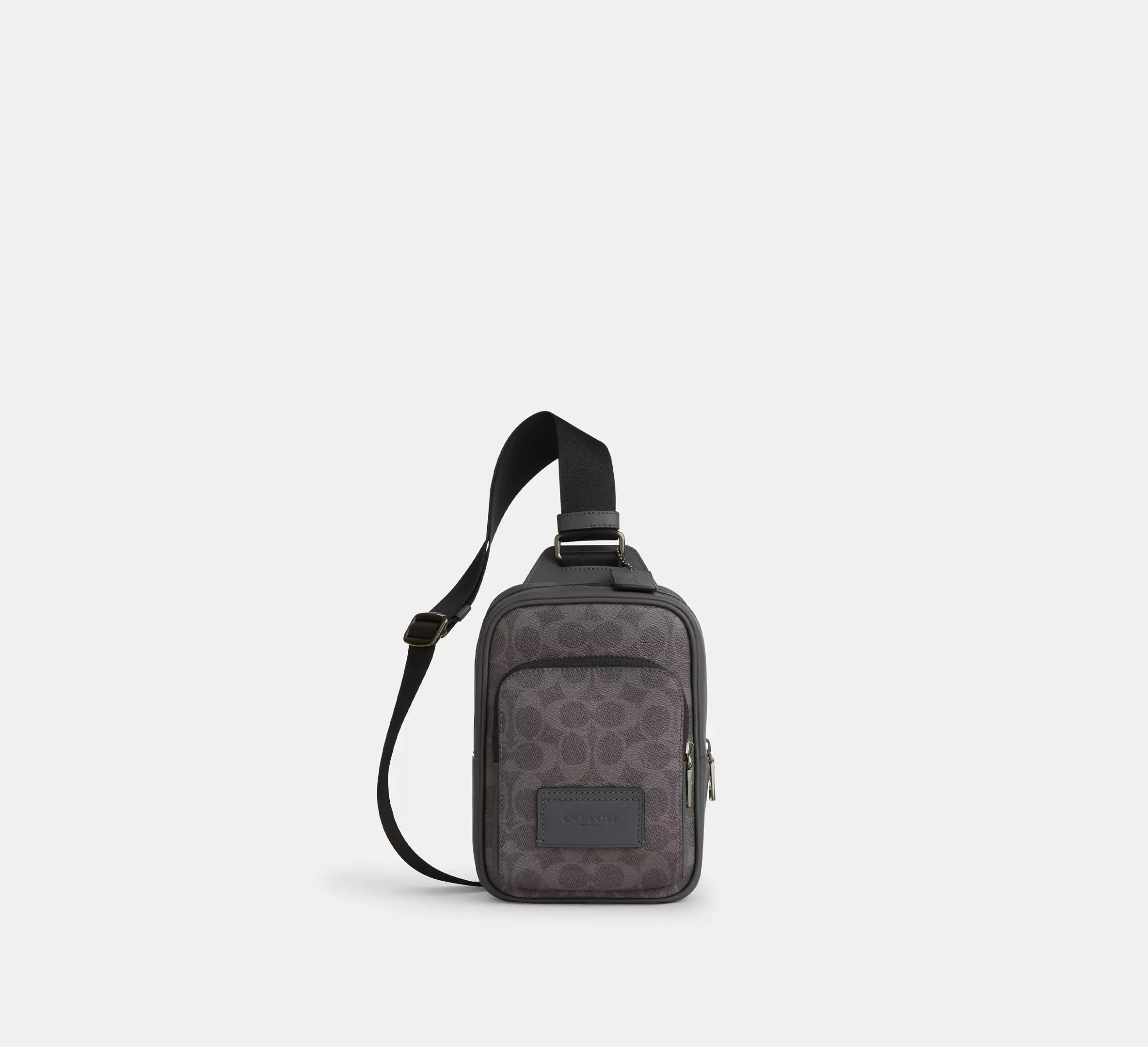 Coach Racer Sling Pack In Signature – Gunmetal/Grey/Charcoal - Sneaker Türkiye