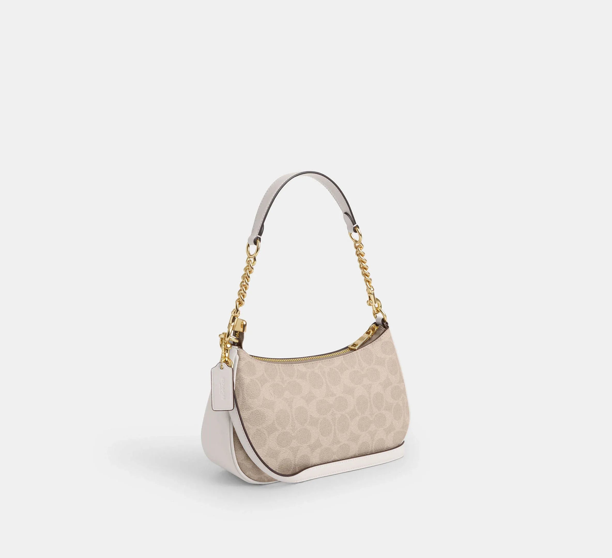 Coach Teri Shoulder Bag In Signature Gold/Sand/Chalk - Sneaker Türkiye