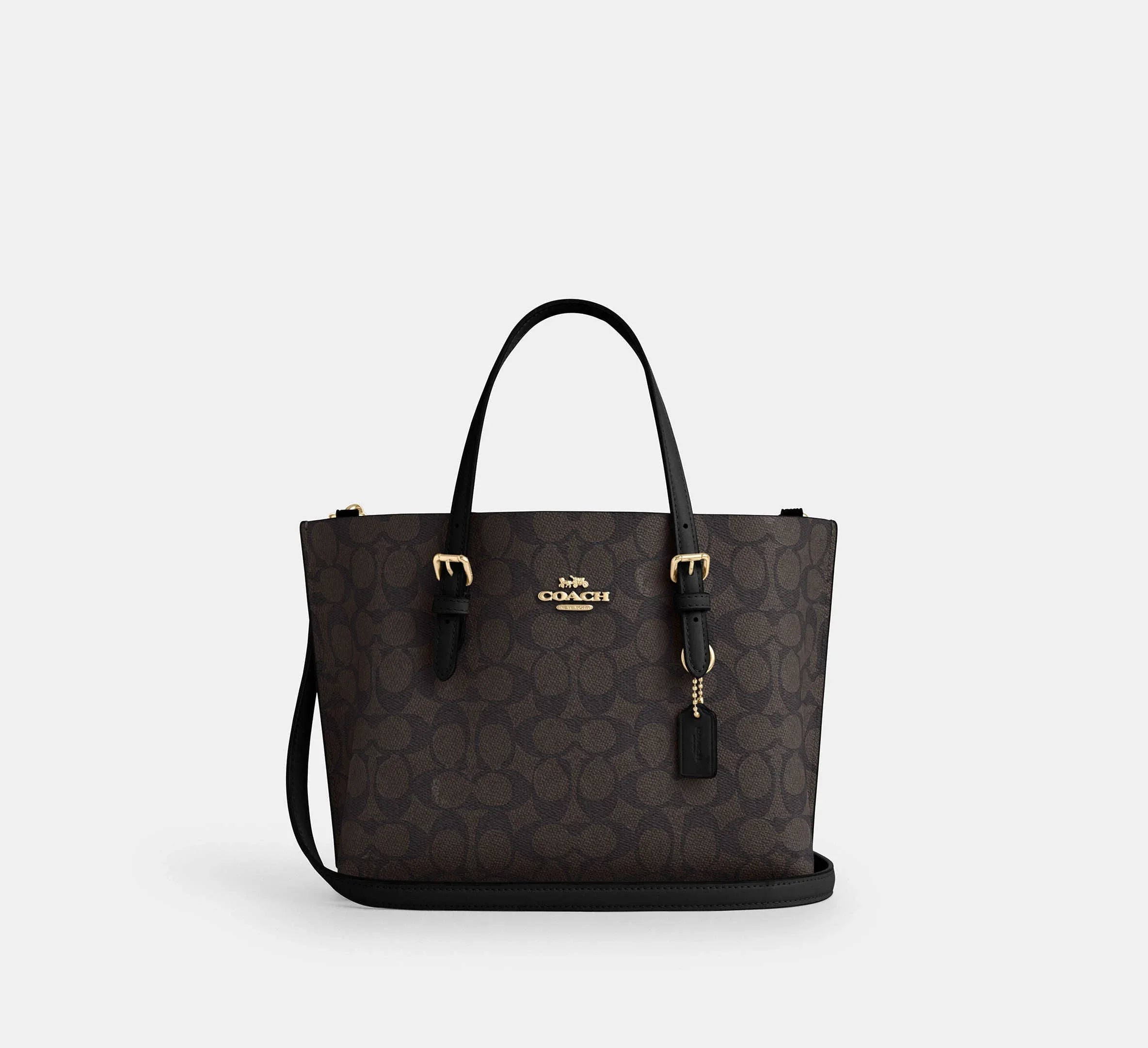 Coach Mollie Tote Bag 25 In Signature – Gold/Walnut/Black - Sneaker Türkiye
