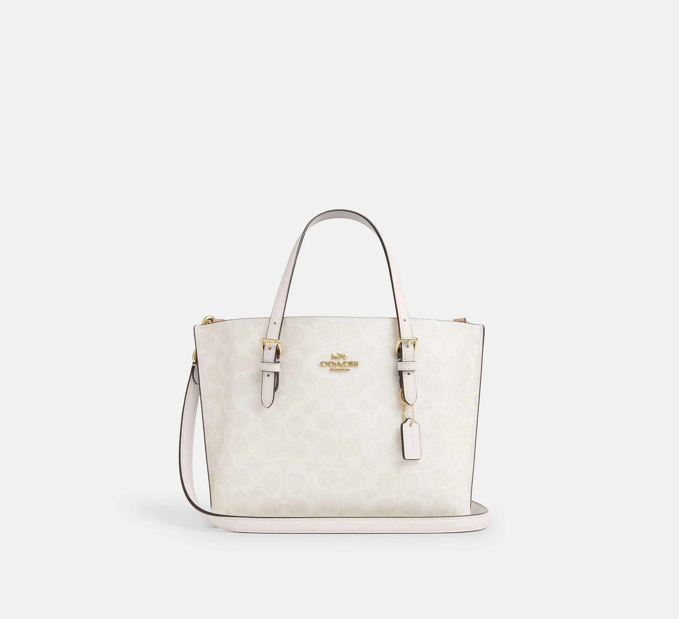 Coach Mollie Tote Bag 25 In Signature – Gold/White/Chalk - Sneaker Türkiye