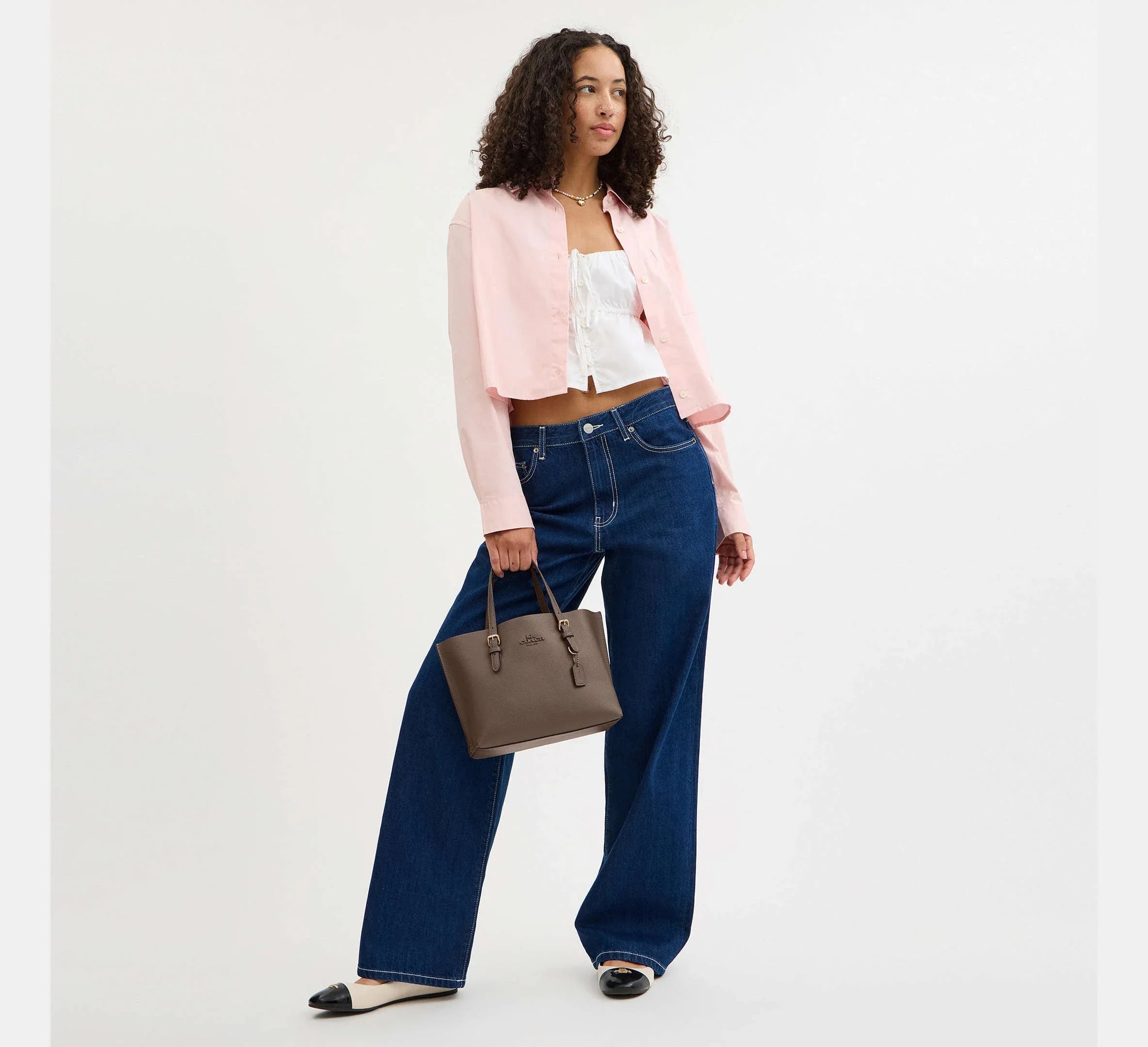 Coach Mollie Tote Bag 25 – Gold/Dark Stone - Sneaker Türkiye