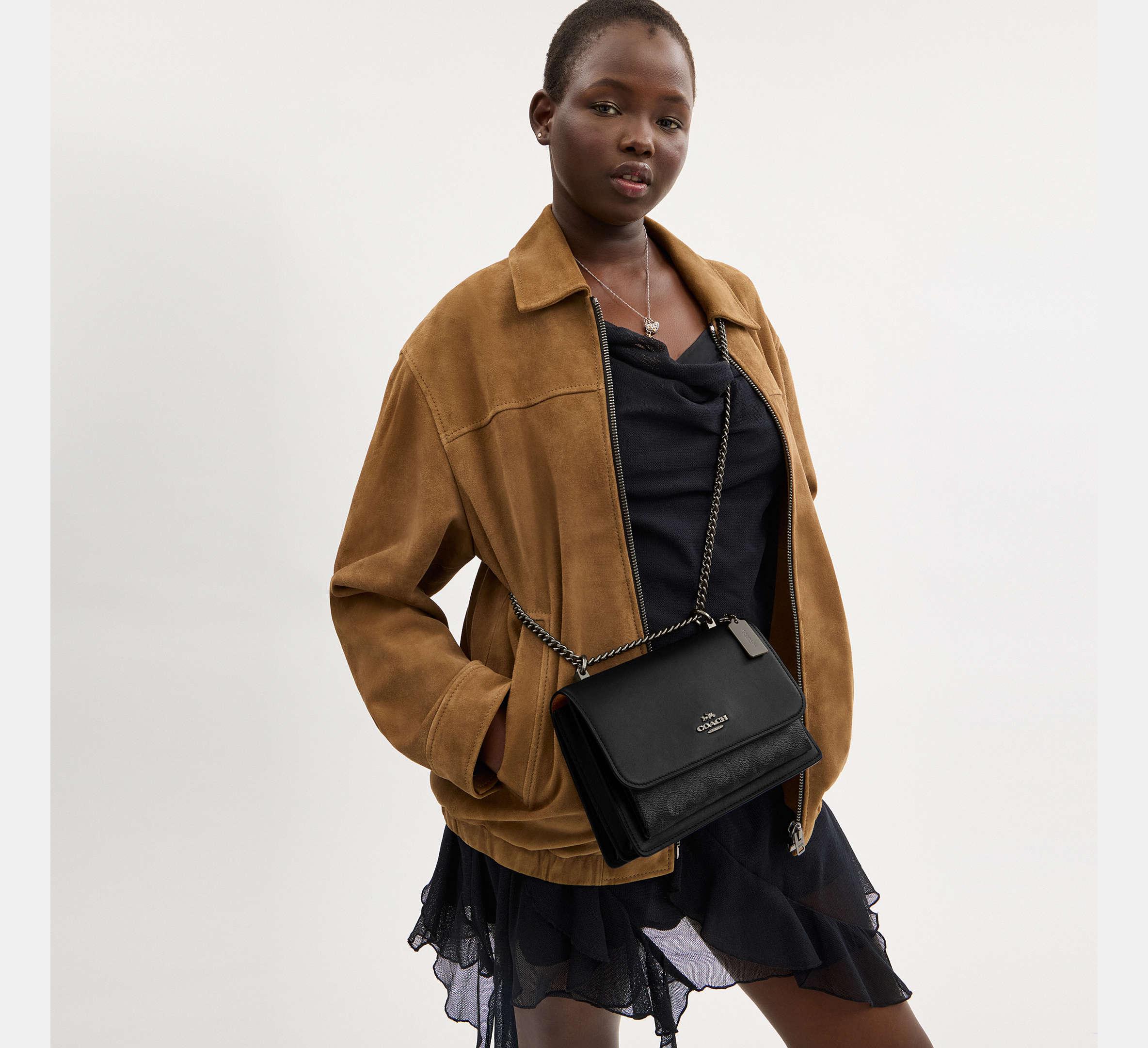 Coach Klare Crossbody Bag In Signature – Gunmetal/Charcoal/Black - Sneaker Türkiye