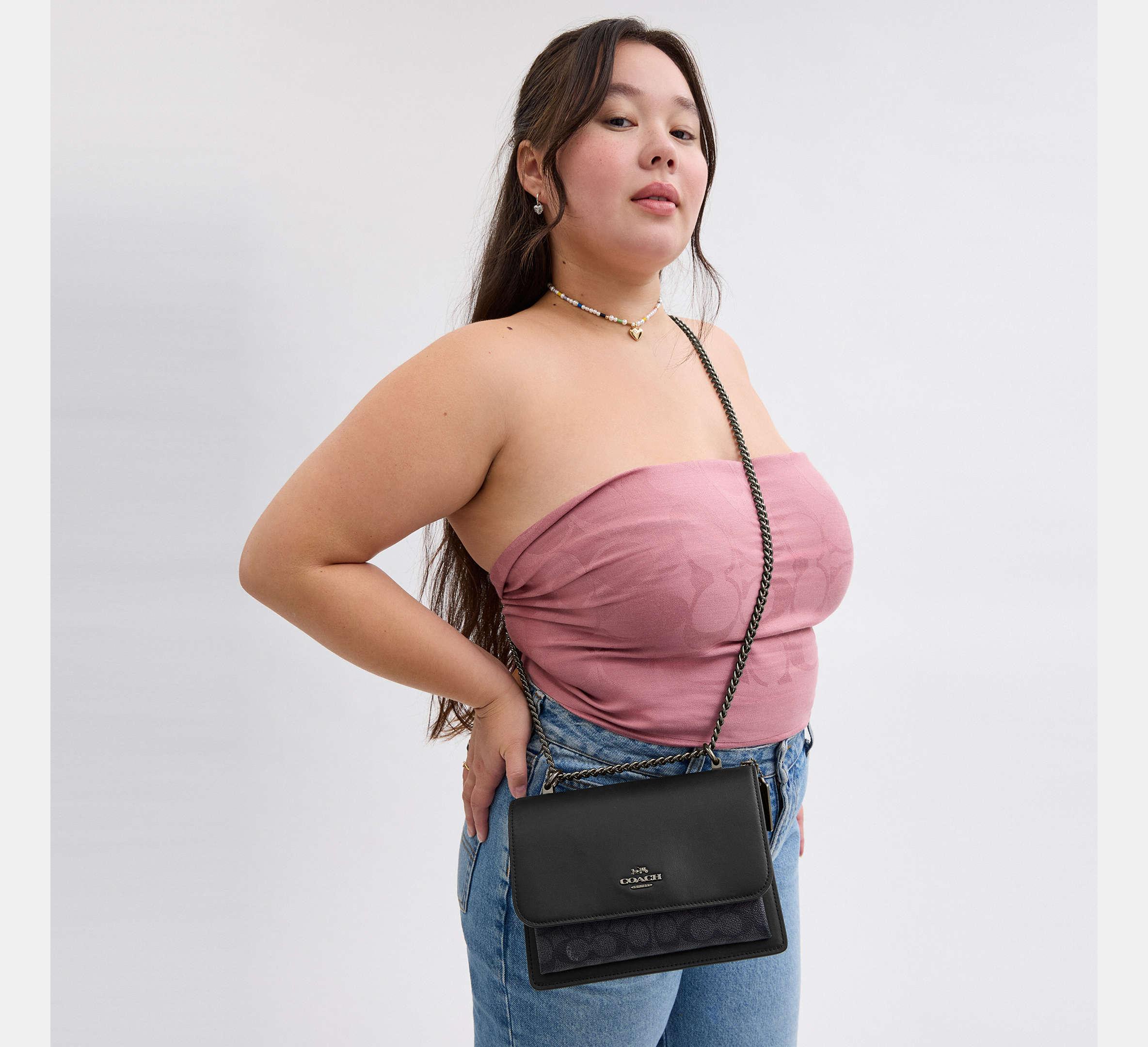 Coach Klare Crossbody Bag In Signature – Gunmetal/Charcoal/Black - Sneaker Türkiye