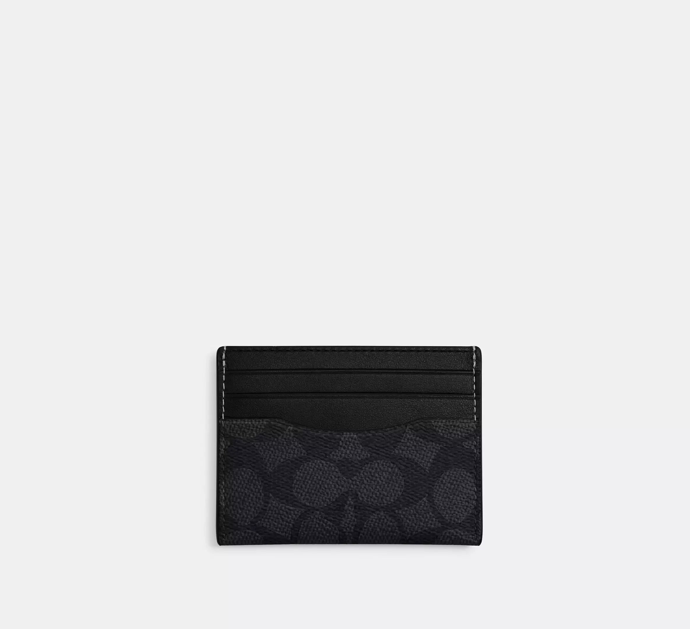 Coach Slim Id Card Case In Signature – Charcoal - Sneaker Türkiye