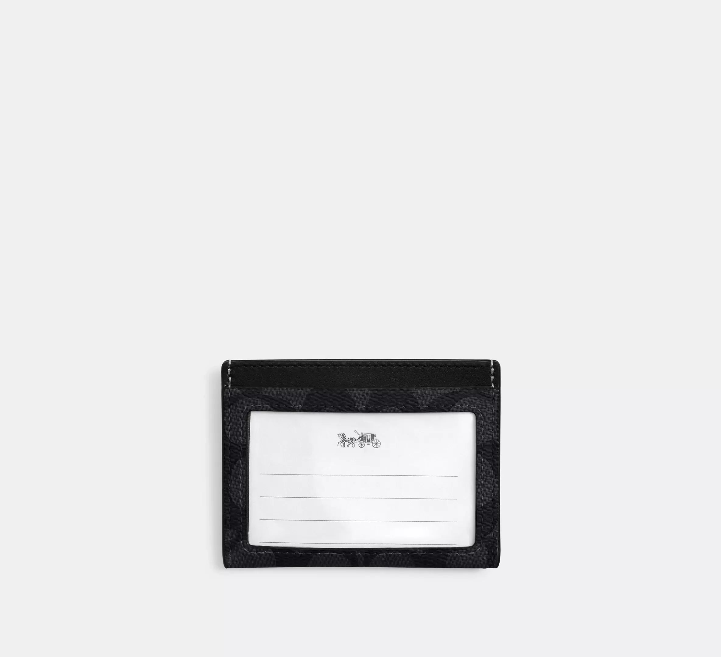 Coach Slim Id Card Case In Signature – Charcoal - Sneaker Türkiye