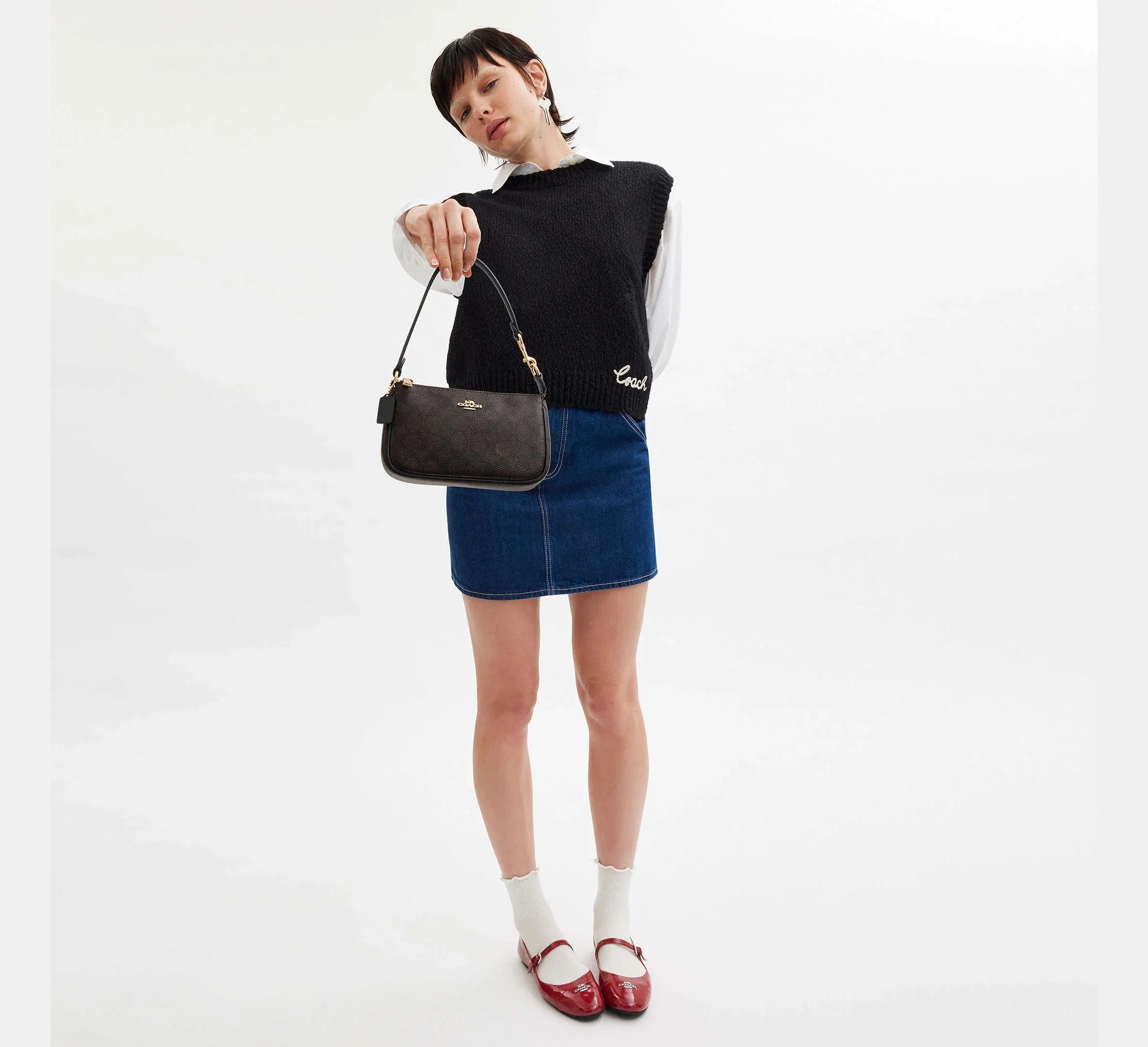 Coach Nolita 19 In Signature – Gold/Walnut/Black - Sneaker Türkiye