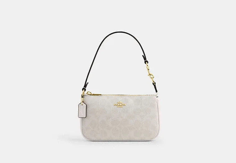 Coach Nolita 19 In Signature Canvas-Gold/White/Chalk - Sneaker Türkiye