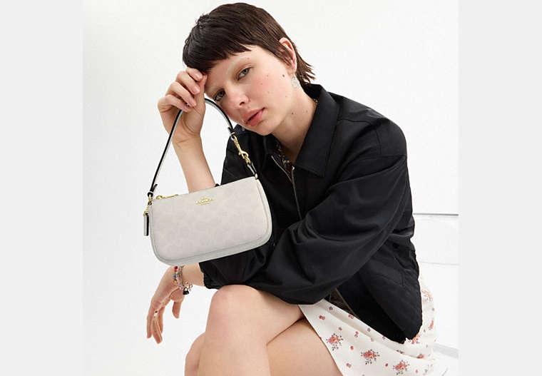 Coach Nolita 19 In Signature Canvas-Gold/White/Chalk - Sneaker Türkiye