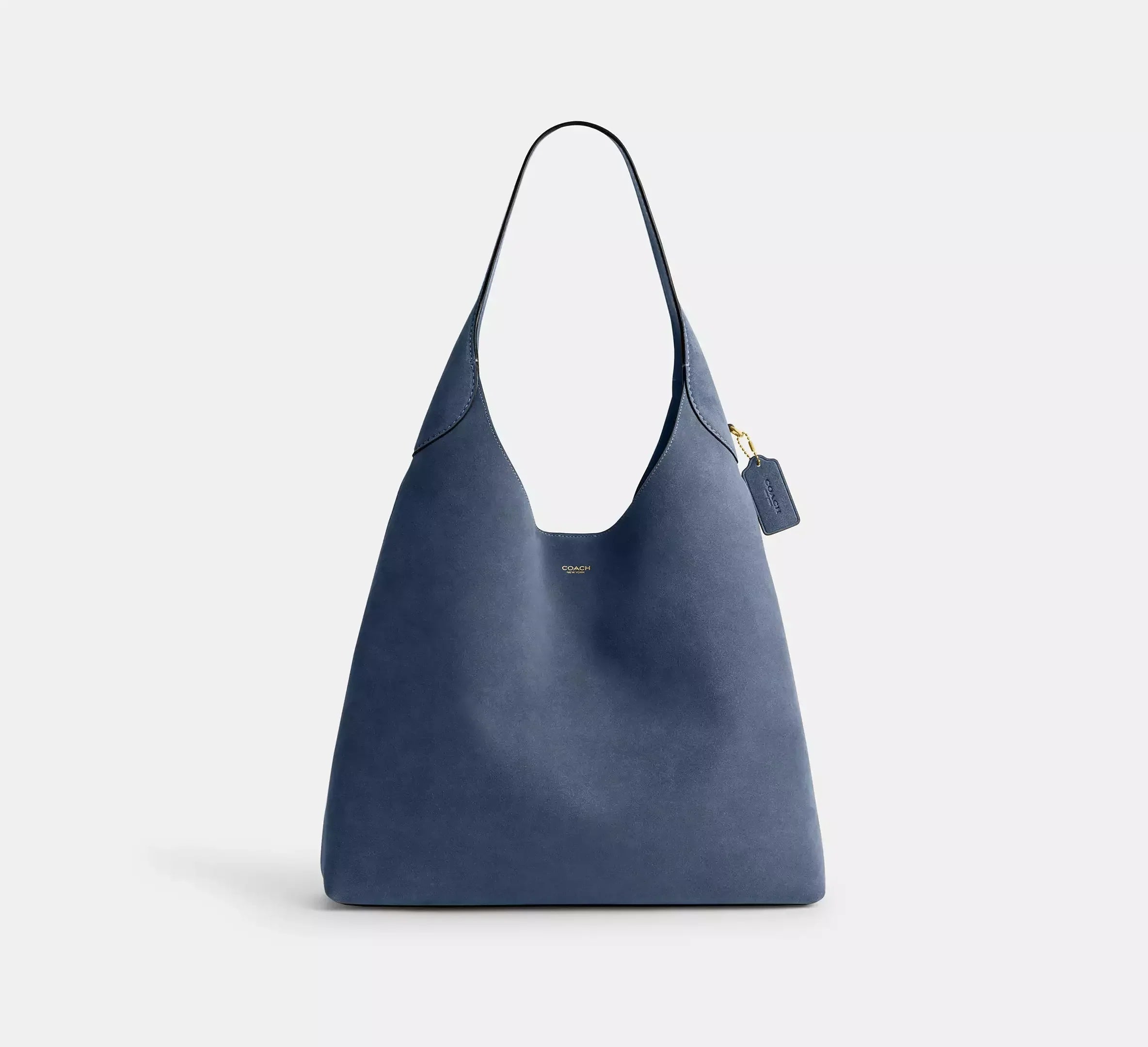 Coach Brooklyn Shoulder Bag 39 – Suede/Brass/Light Denim - Sneaker Türkiye