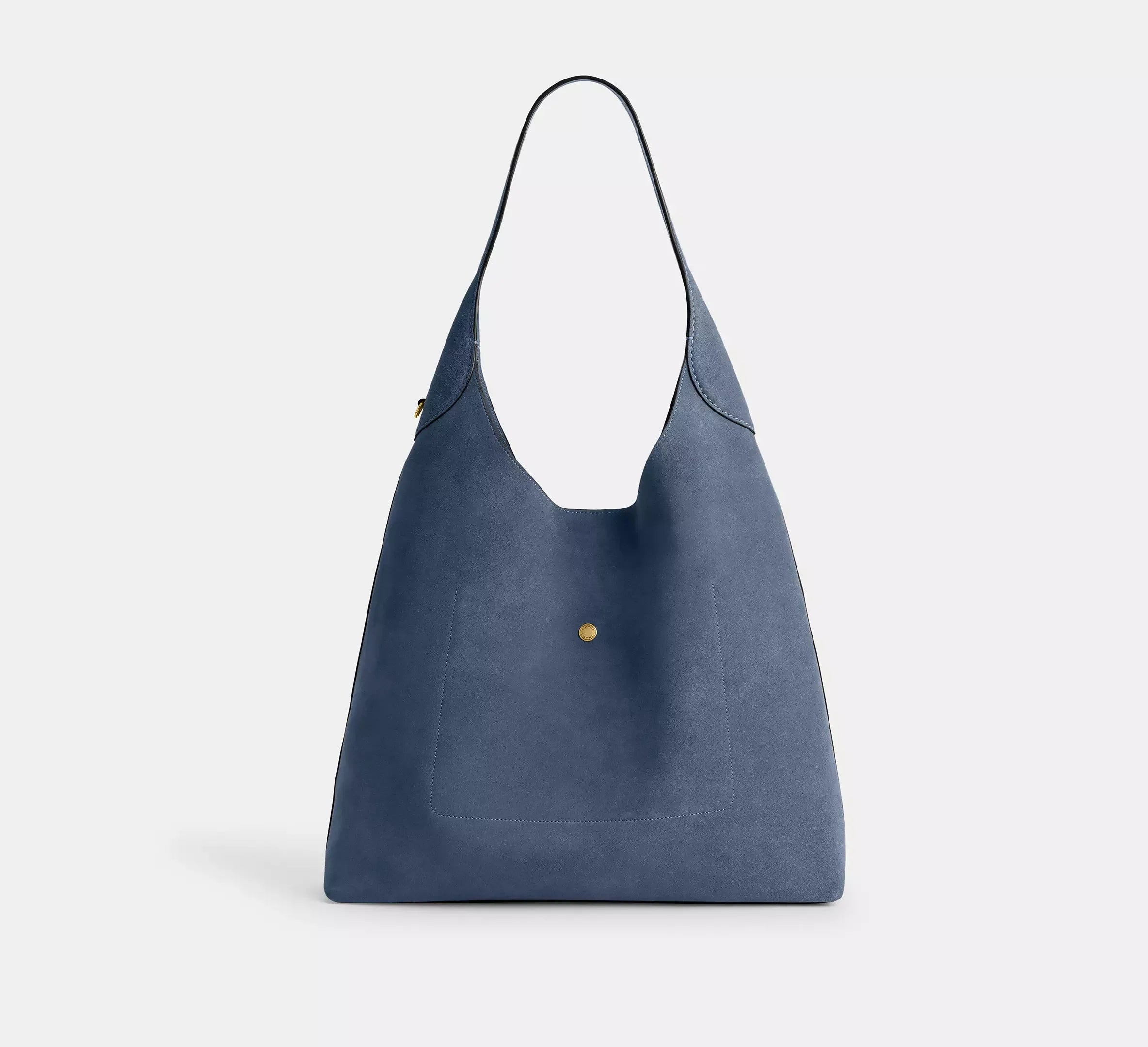 Coach Brooklyn Shoulder Bag 39 – Suede/Brass/Light Denim - Sneaker Türkiye