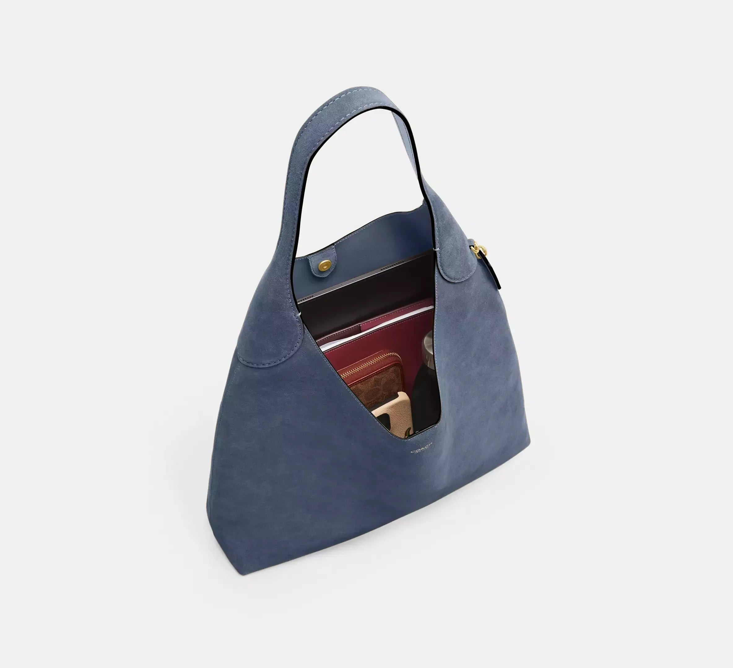 Coach Brooklyn Shoulder Bag 39 – Suede/Brass/Light Denim - Sneaker Türkiye