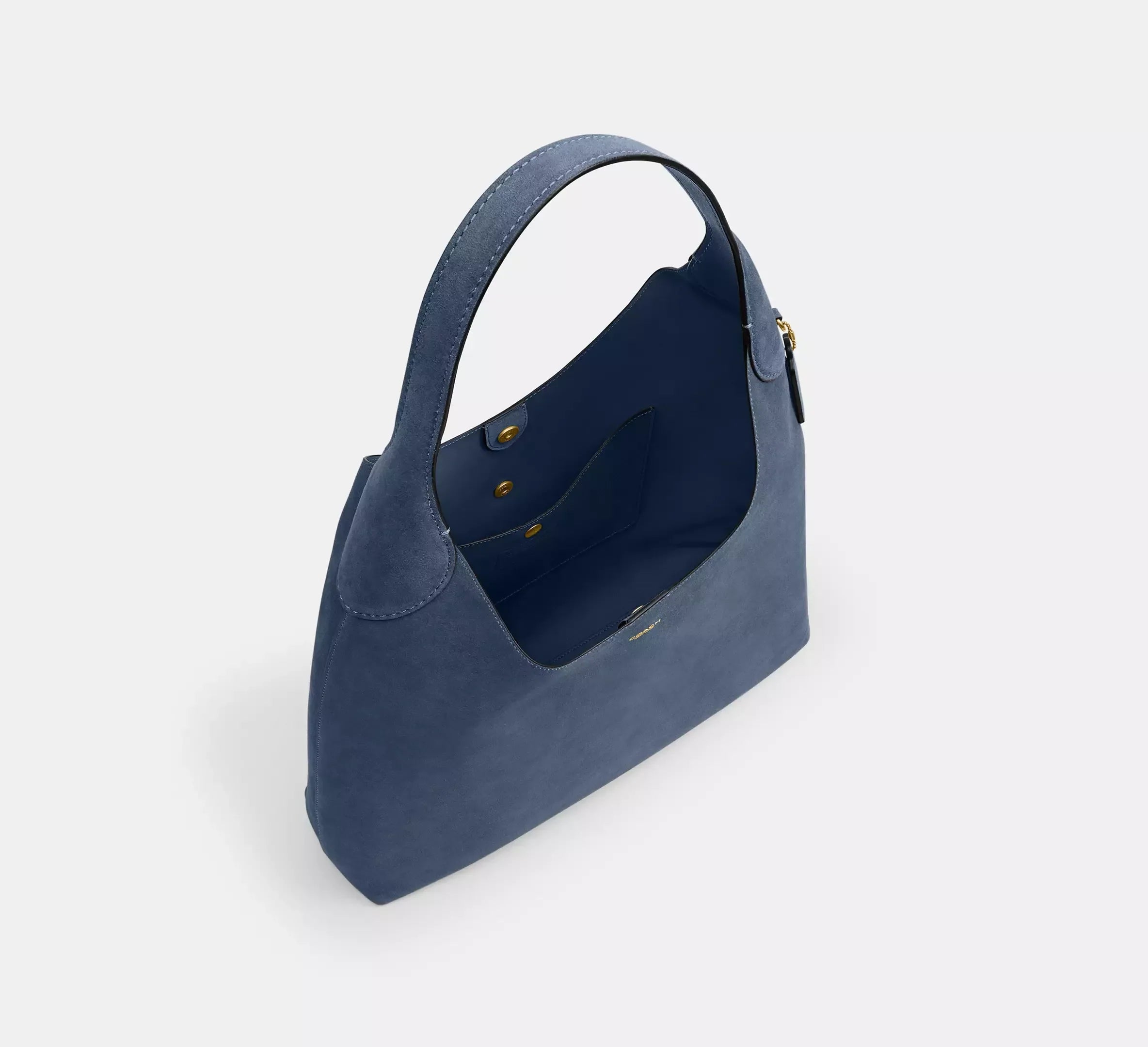 Coach Brooklyn Shoulder Bag 39 – Suede/Brass/Light Denim - Sneaker Türkiye