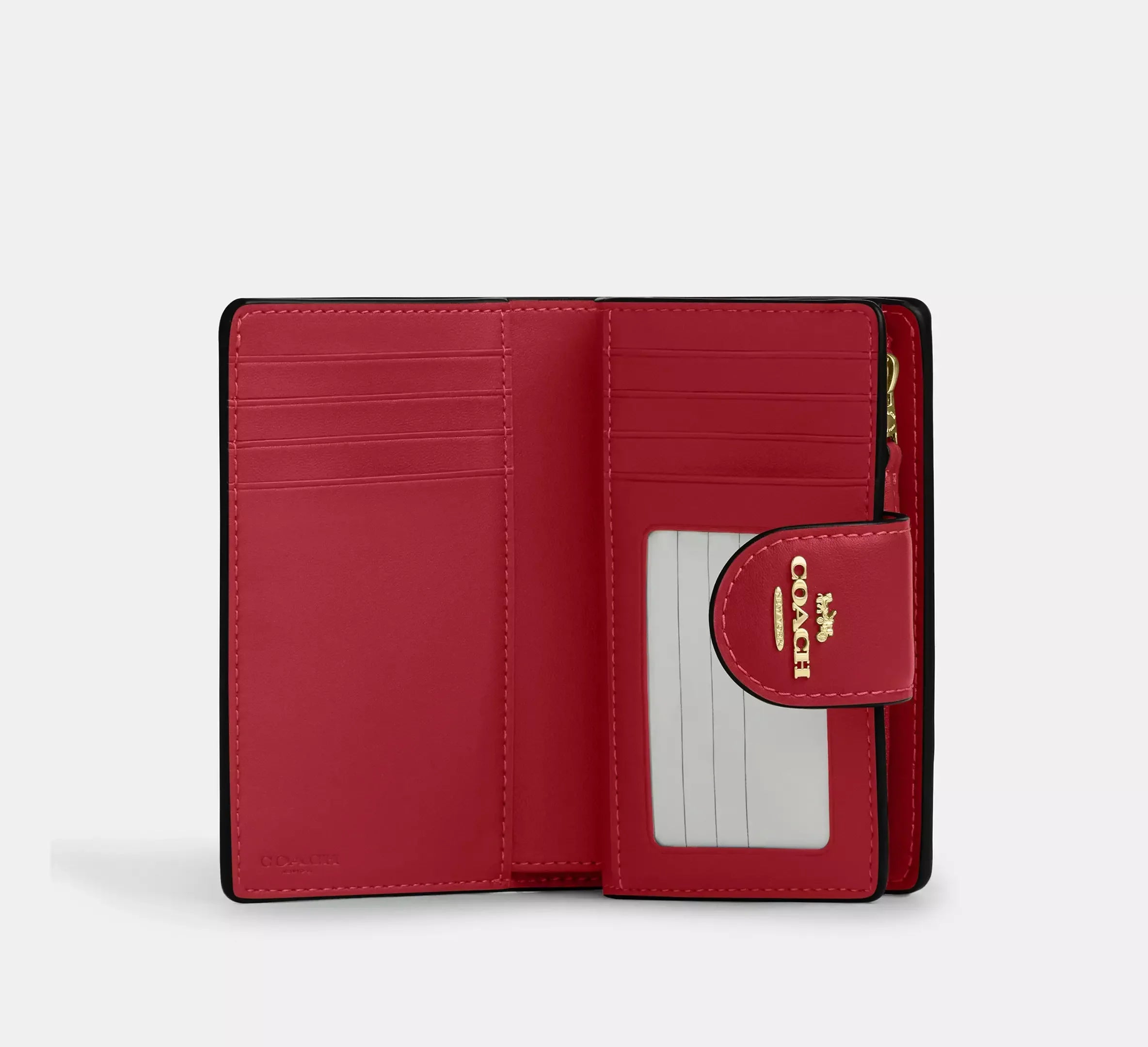 Coach Medium Corner Zip Wallet In Signature – Gold - Sneaker Türkiye