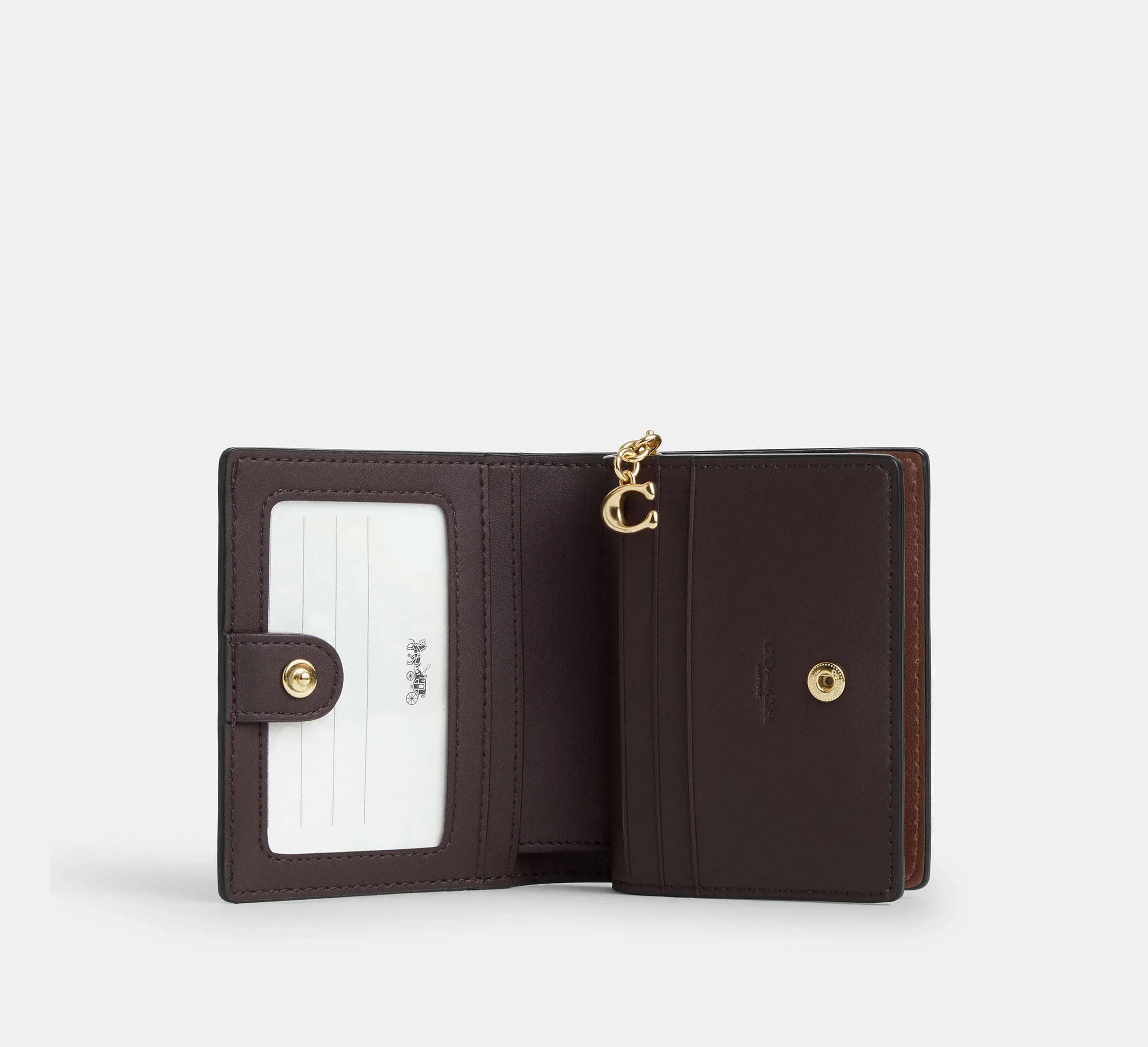 Coach Snap Wallet In Signature – Gold/Tan/Brown - Sneaker Türkiye