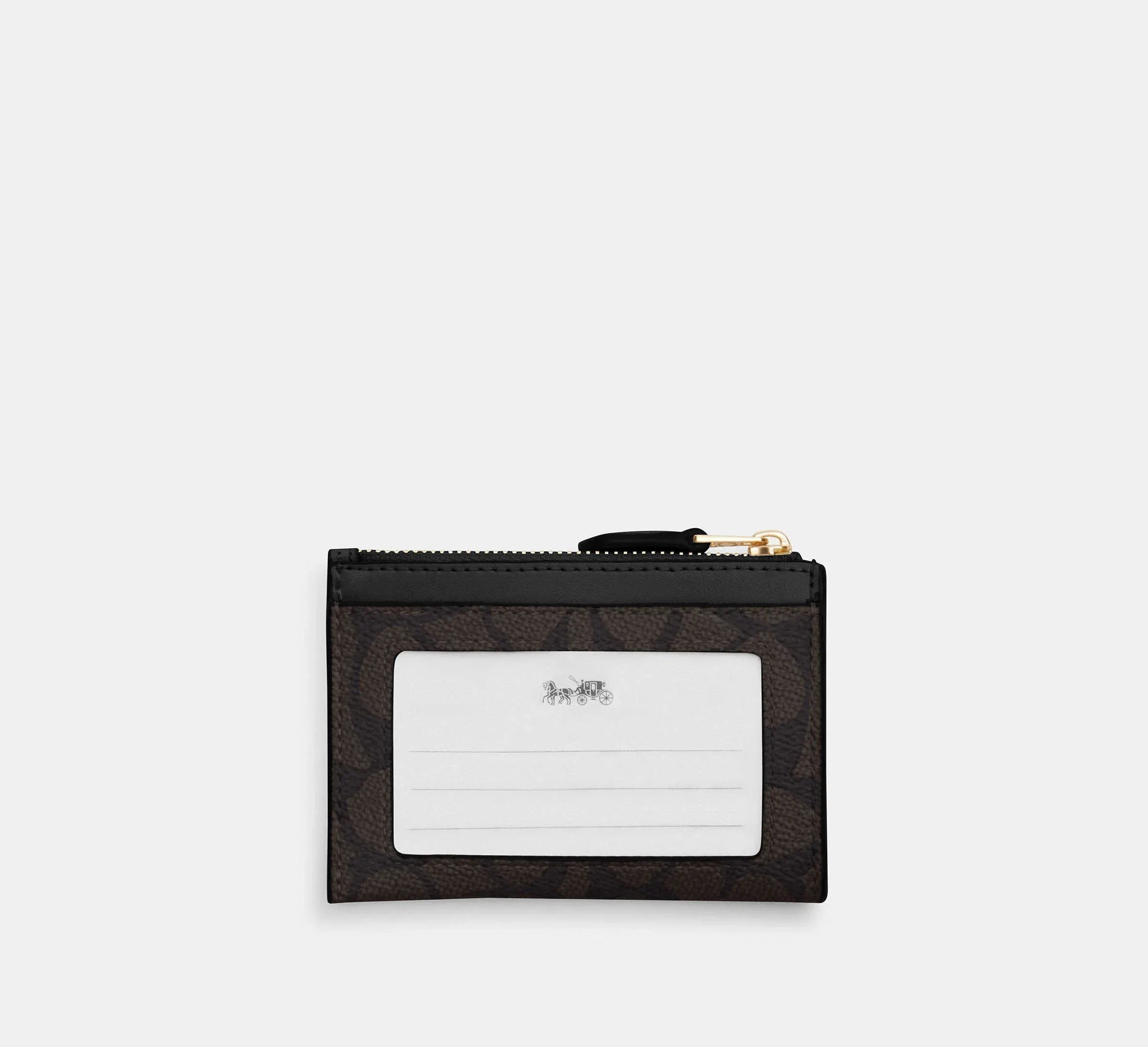 Coach Mini Skinny Id Case In Signature – Gold/Walnut/Black - Sneaker Türkiye